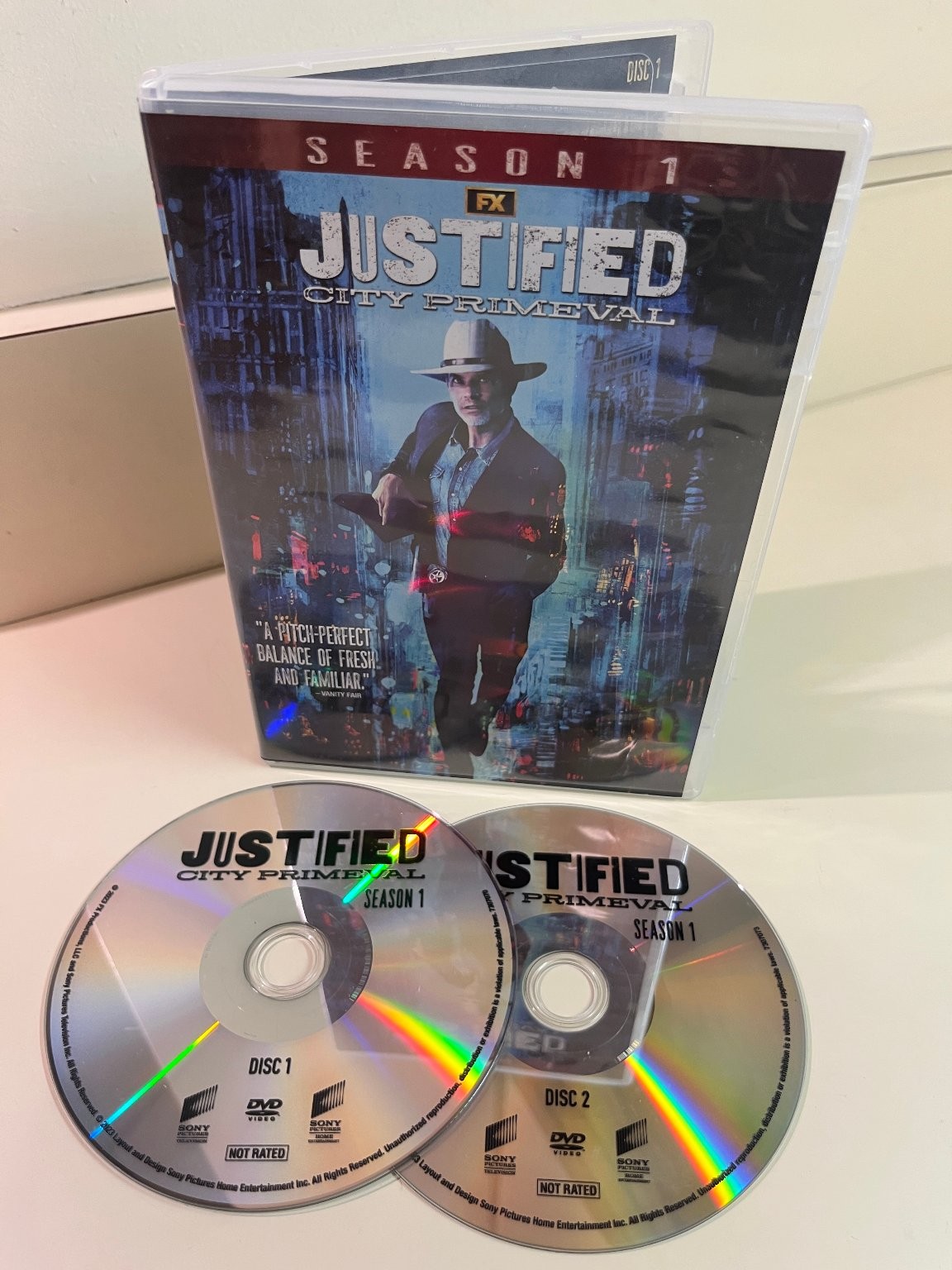 Justified City Primeval Season One 1 DVD, 2023 Miami Spinoff, Timothy Olyphant