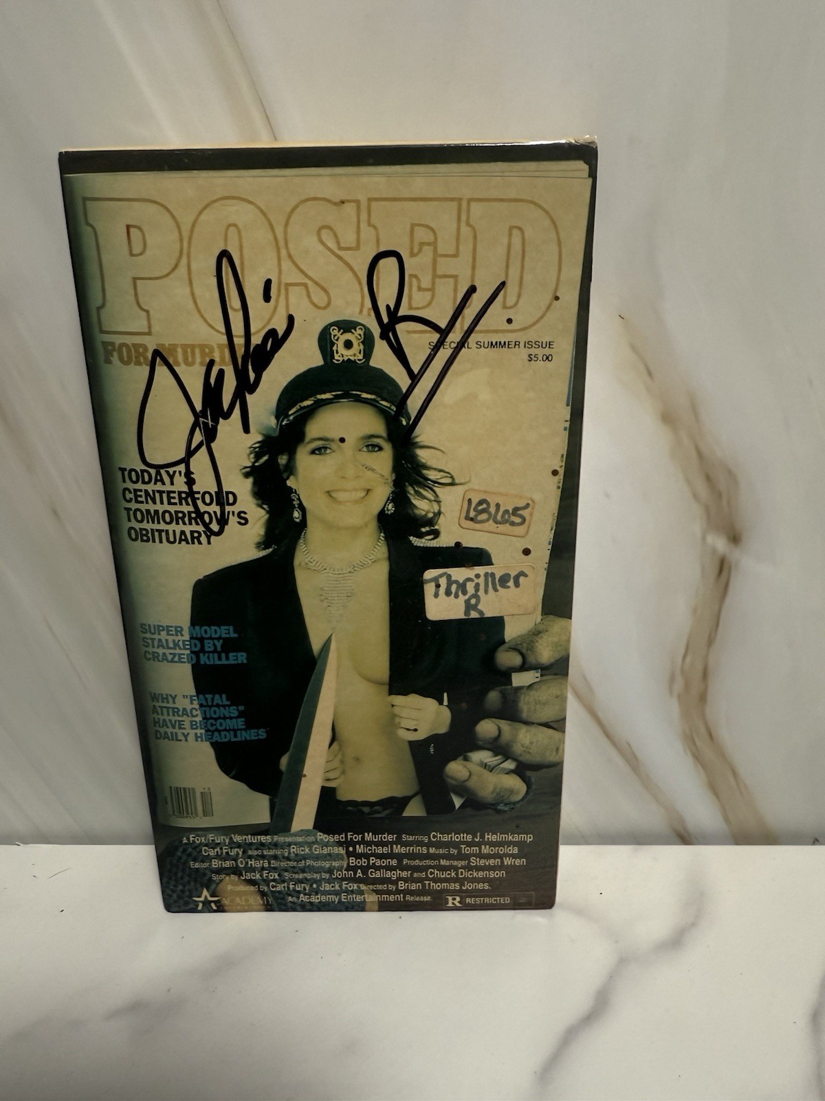 POSED FOR MURDER- VHS 1989 ***Has Writing On Box***