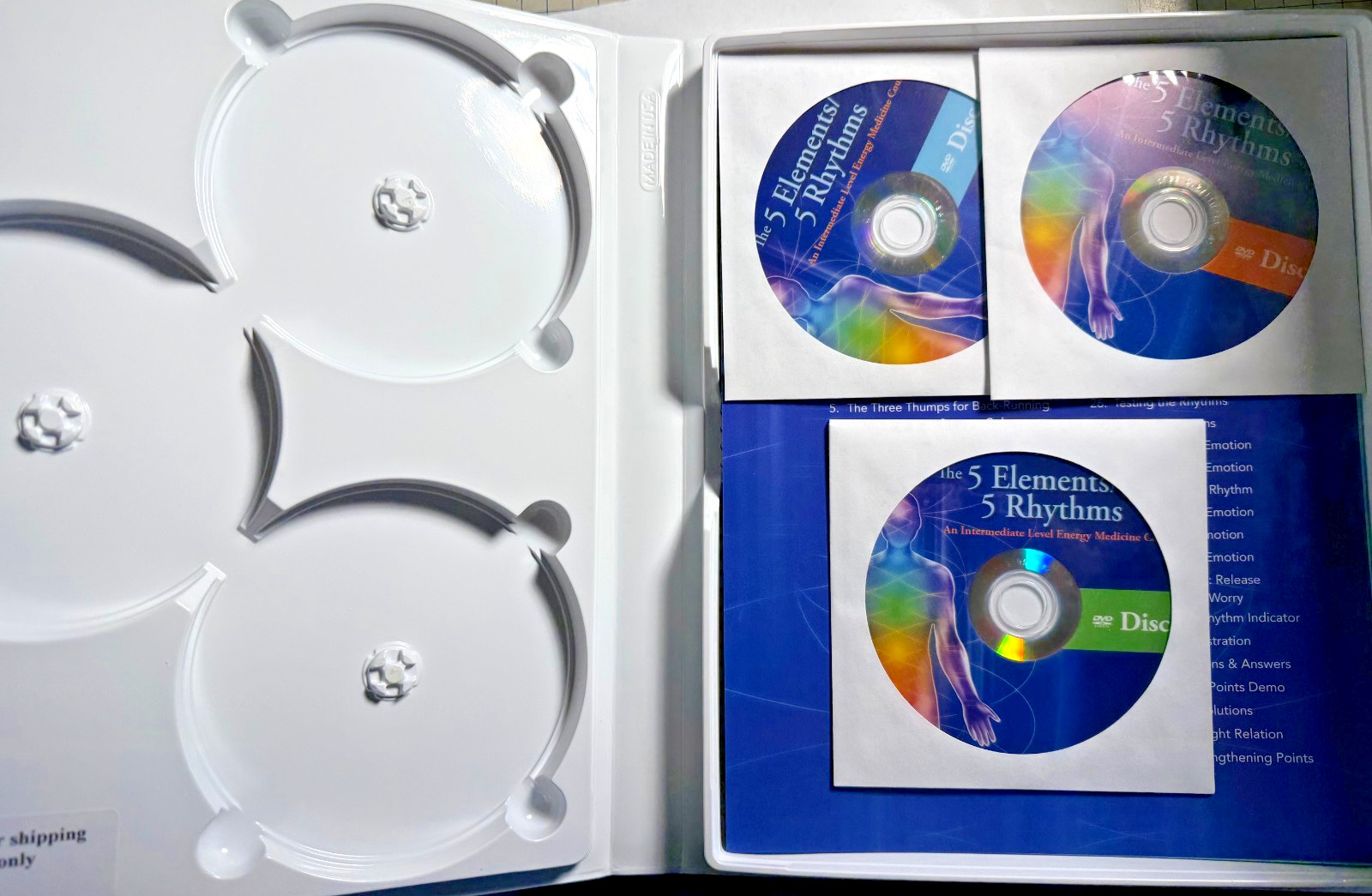 The 5 Elements/5 Rhythms- Donna Eden- Energy Medicine Course -3 DVDs- workbook
