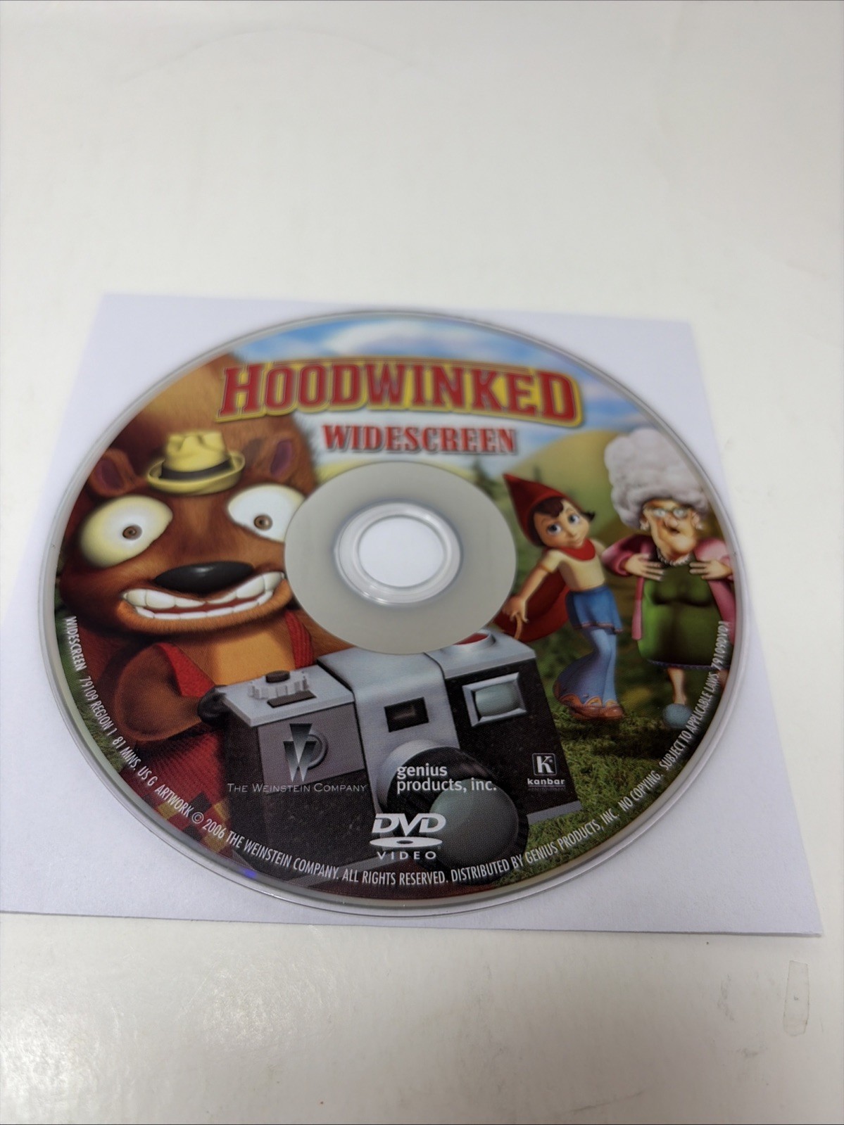Hoodwinked (DVD, 2005) Widescreen Disc Only Glenn Close Anne Hathaway