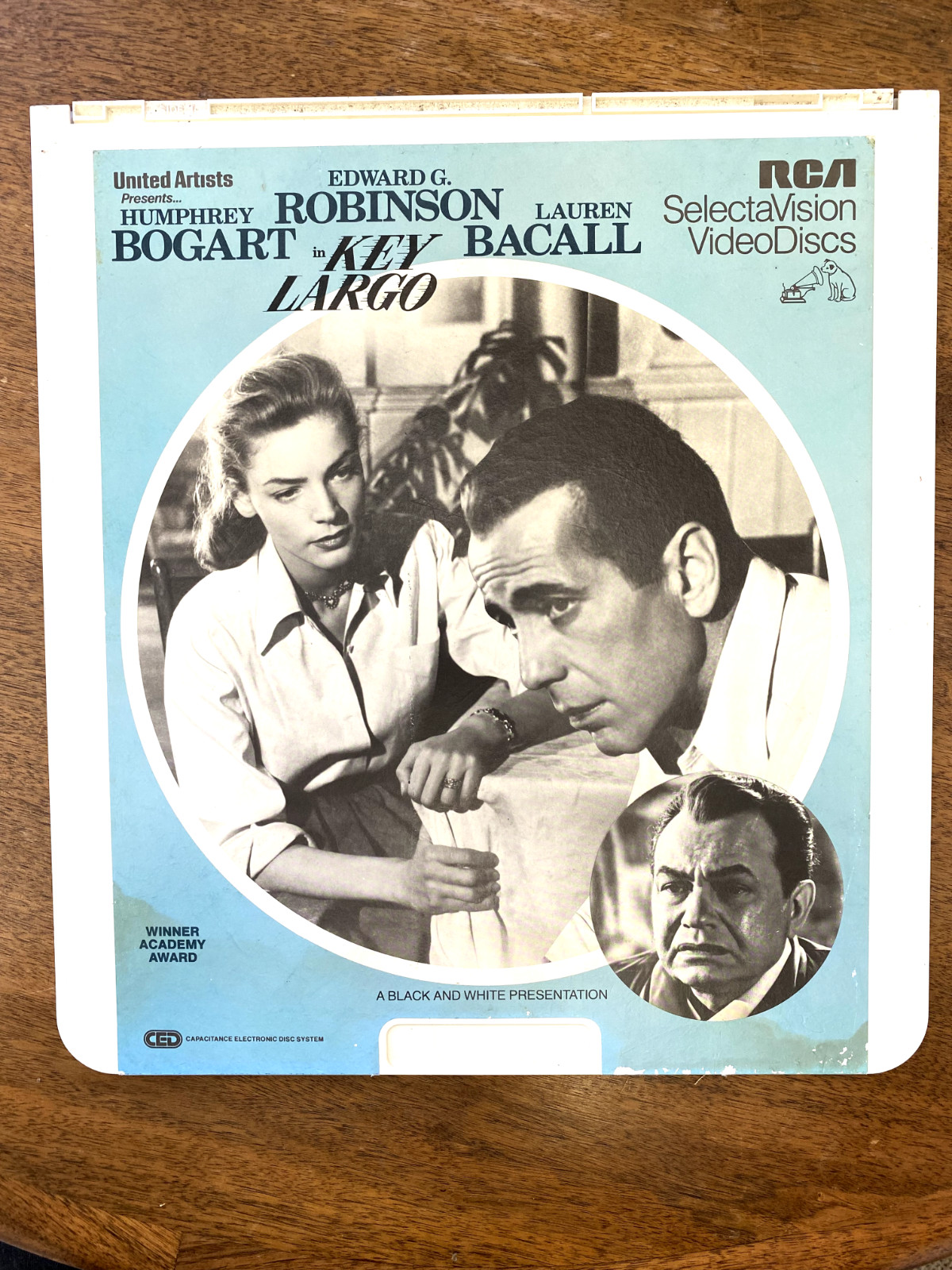 KEY LARGO VINTAGE CED SELECTAVISION MOVIE LASER DISC VHS CULT CLASSIC BOGART