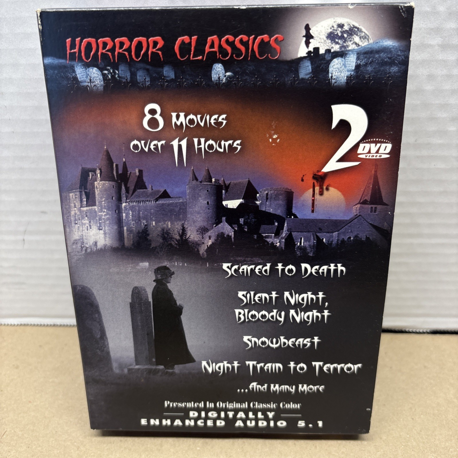 Horror Classics 8 Movies over 11 Hours 2 DVD set Silent Night Scared to Death