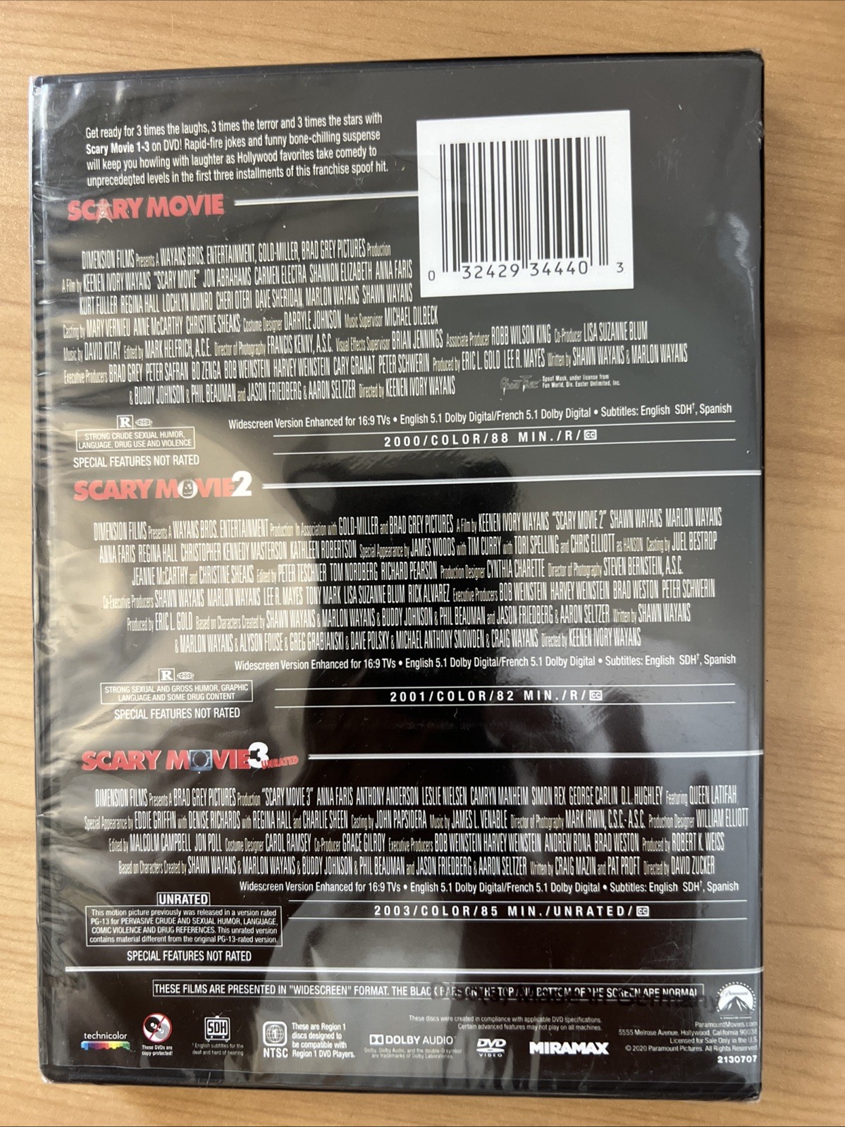 Scary Movie Triple Feature Sealed. M1