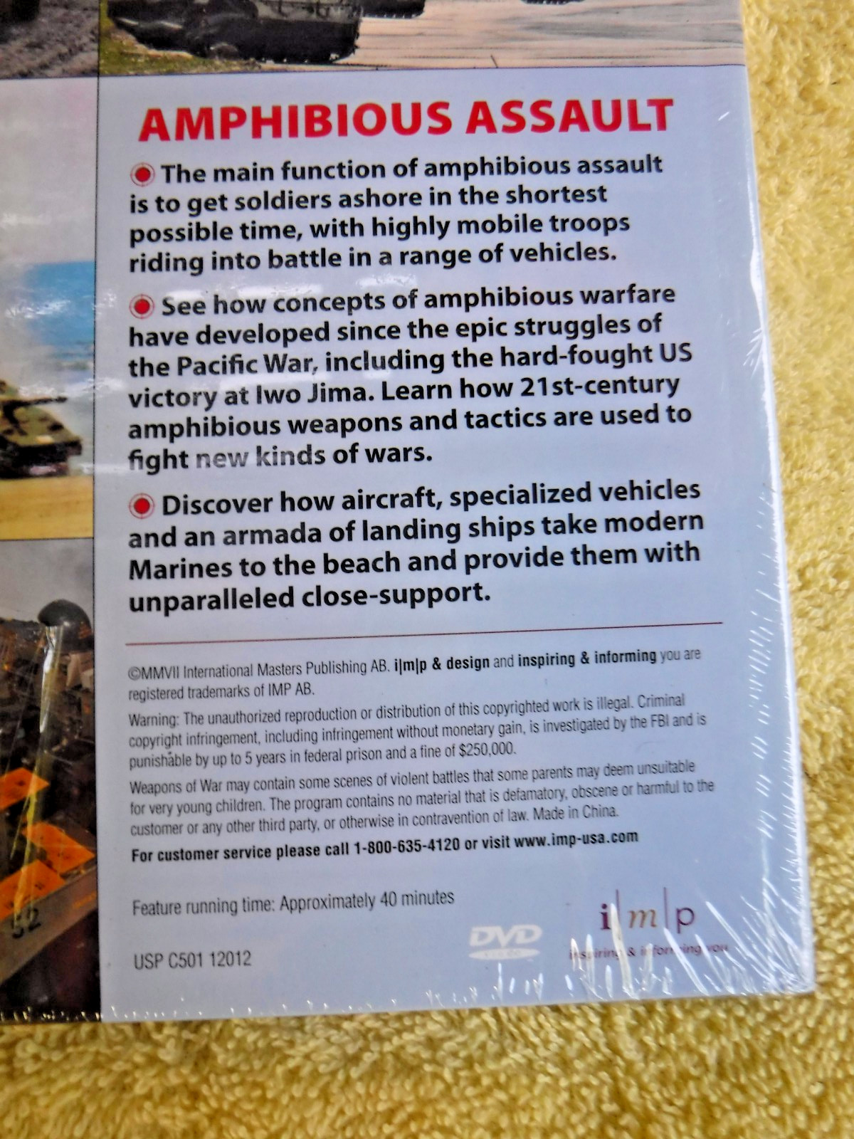 NEW/SEALED DVD + BOOK, WEAPONS OF WAR: AMPHIBIOUS ASSAULT (SEA WAR), DVD 40min