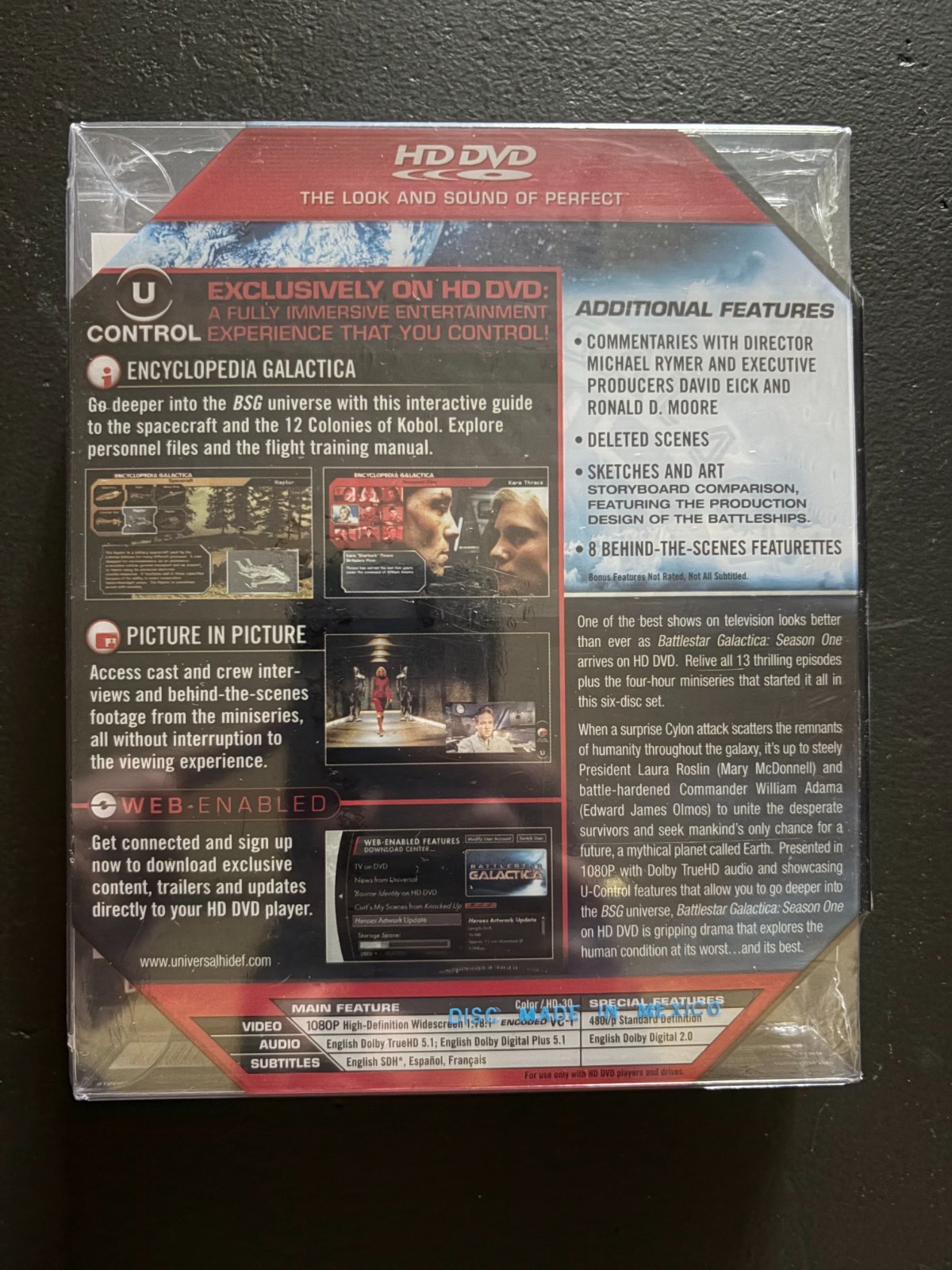 NEW Battlestar Galactica Season One ( 1 ) HD DVD SEALED