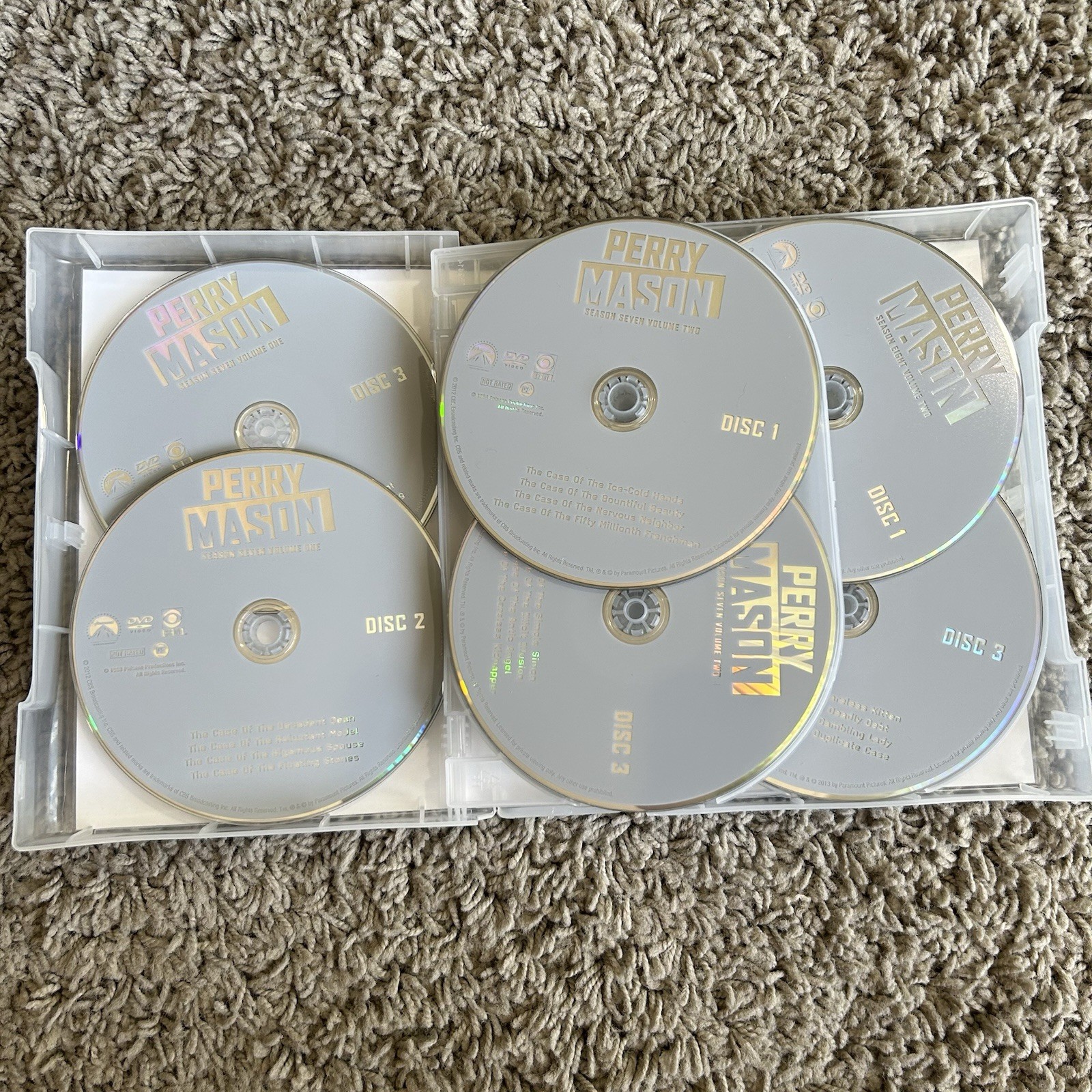 Perry Mason Series Atty. At Law DVD Set Seasons 1-9 ( Missing 2 Disc) See Photos