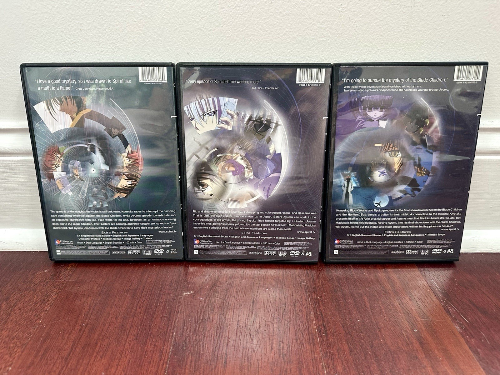 Spiral Anime DVD Lot Volumes 3,5, & 6 FUNimation Rare Anime DVD