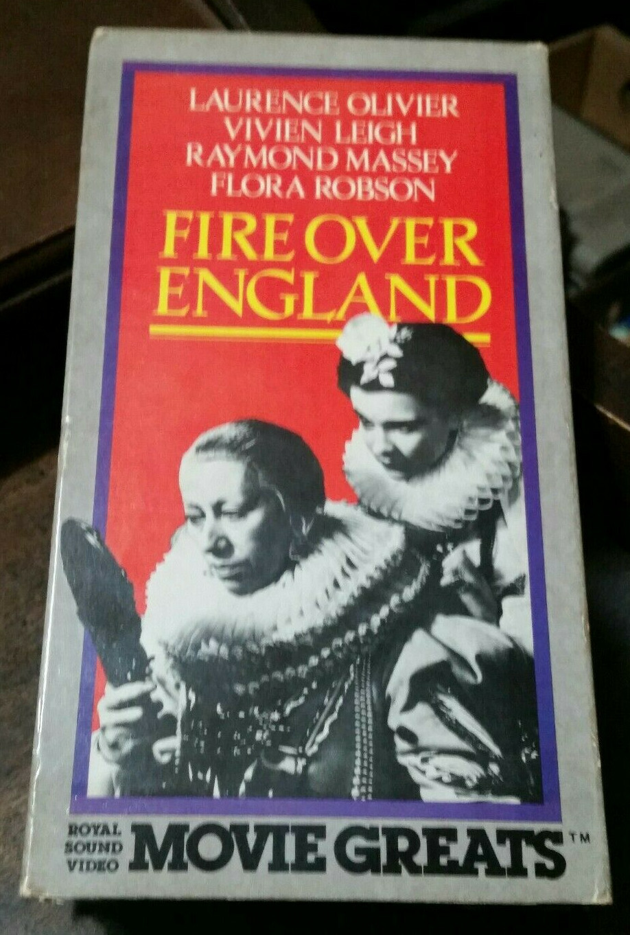 Fire Over England-VHS-Olivier-Leigh-Elizabethan-Royal Sound Video Movie Greats