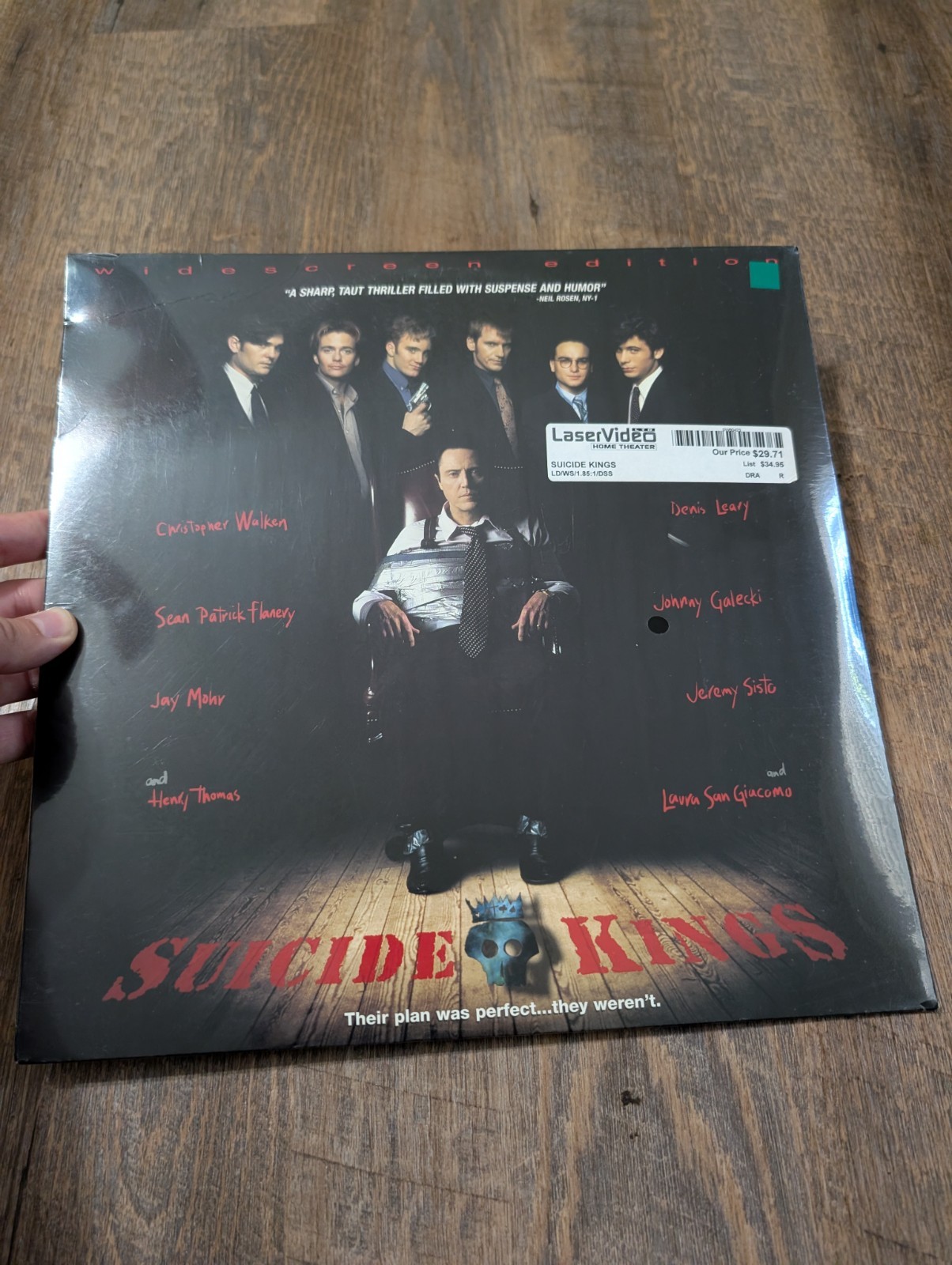 SUICIDE KINGS LASERDISC Wide Screen Christopher Walken Denis Leary 1998 NEW