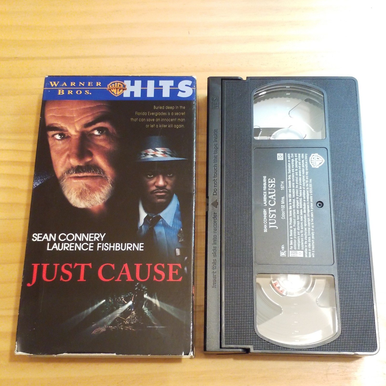 Warner Home Video Just Cause VHS 1995 Full Screen R NTSC Connery Fishburne