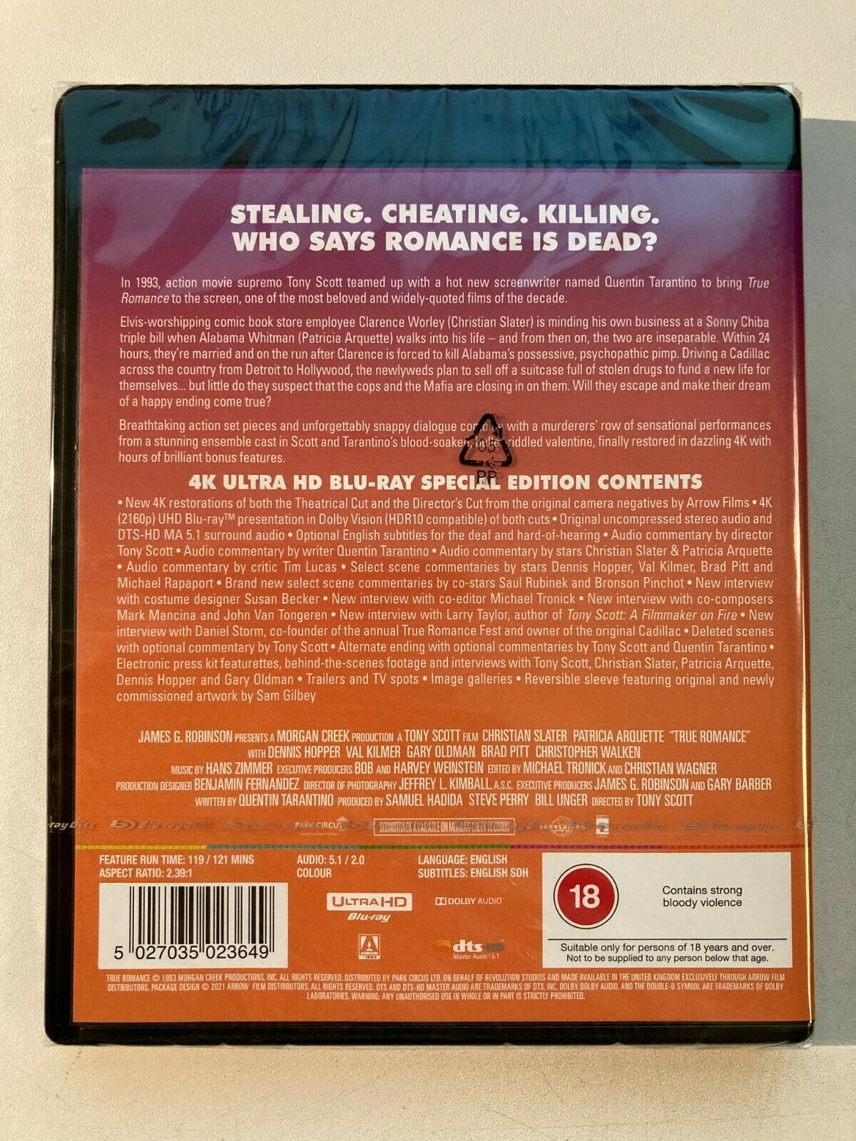 TRUE ROMANCE (1993) 4K UHD Blu-Ray BRAND NEW (USA Compatible)