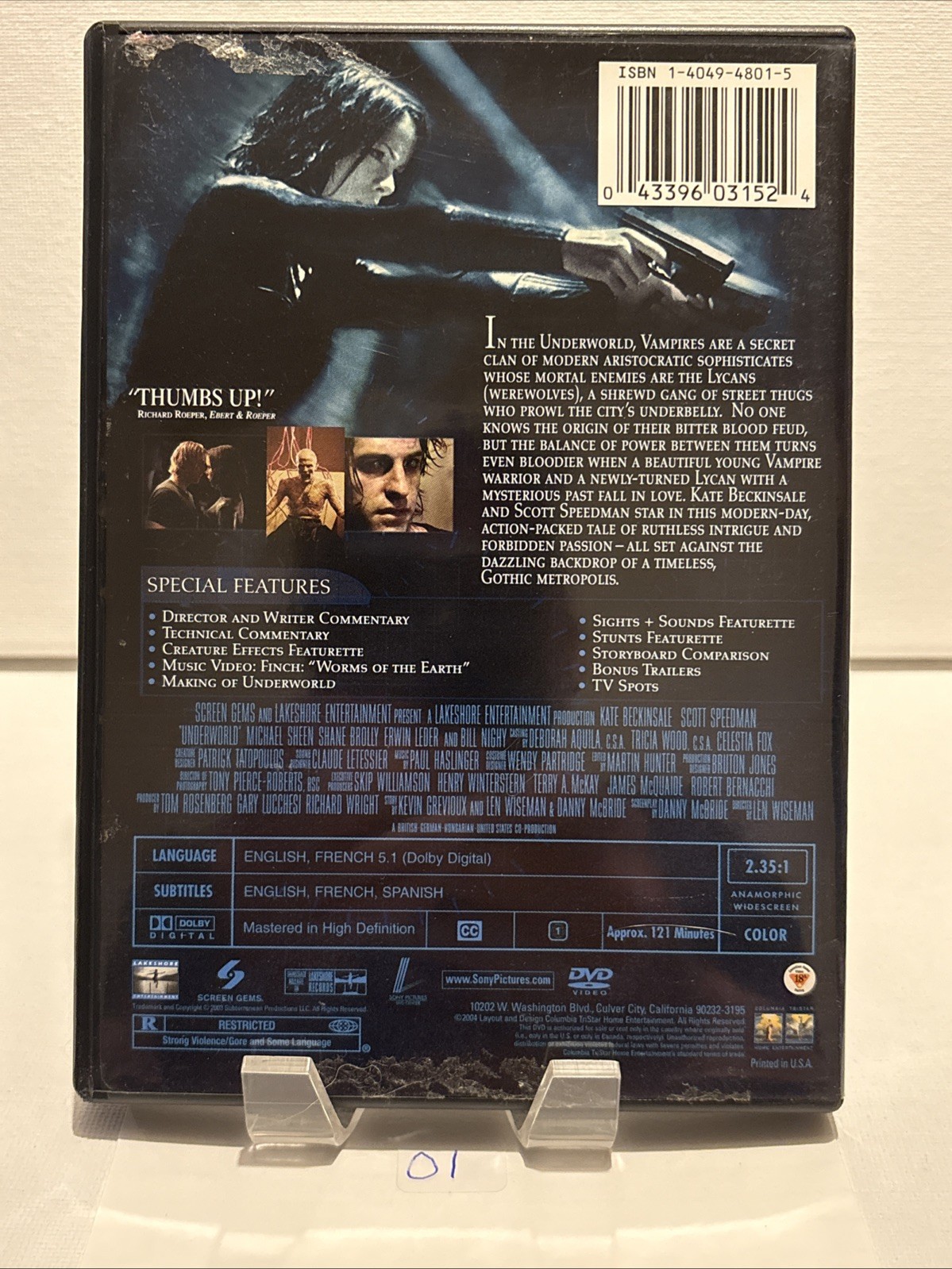 Underworld Dvd, Full Screen Special Edition. Mint! Unwatched. O1