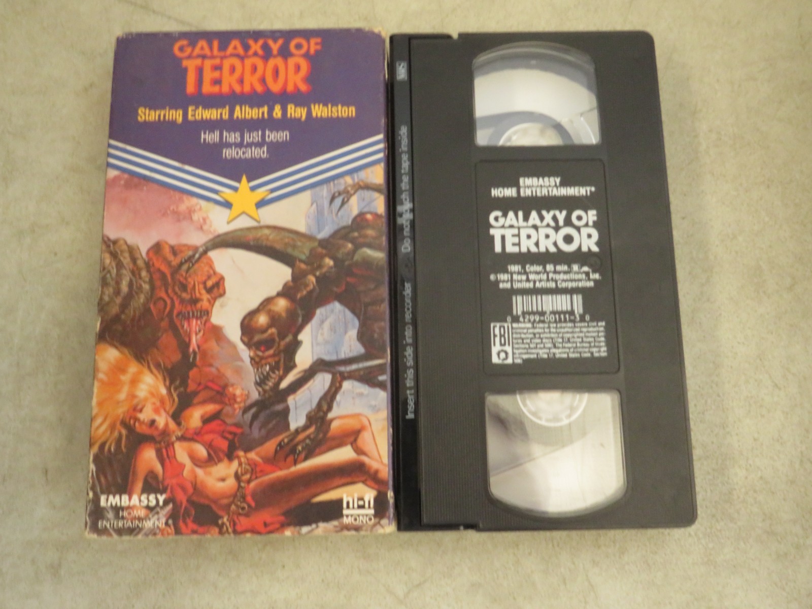 Galaxy of Terror Horror Sci Fi Tape 1988 Embassy Ent Edward Albert Erin Moran