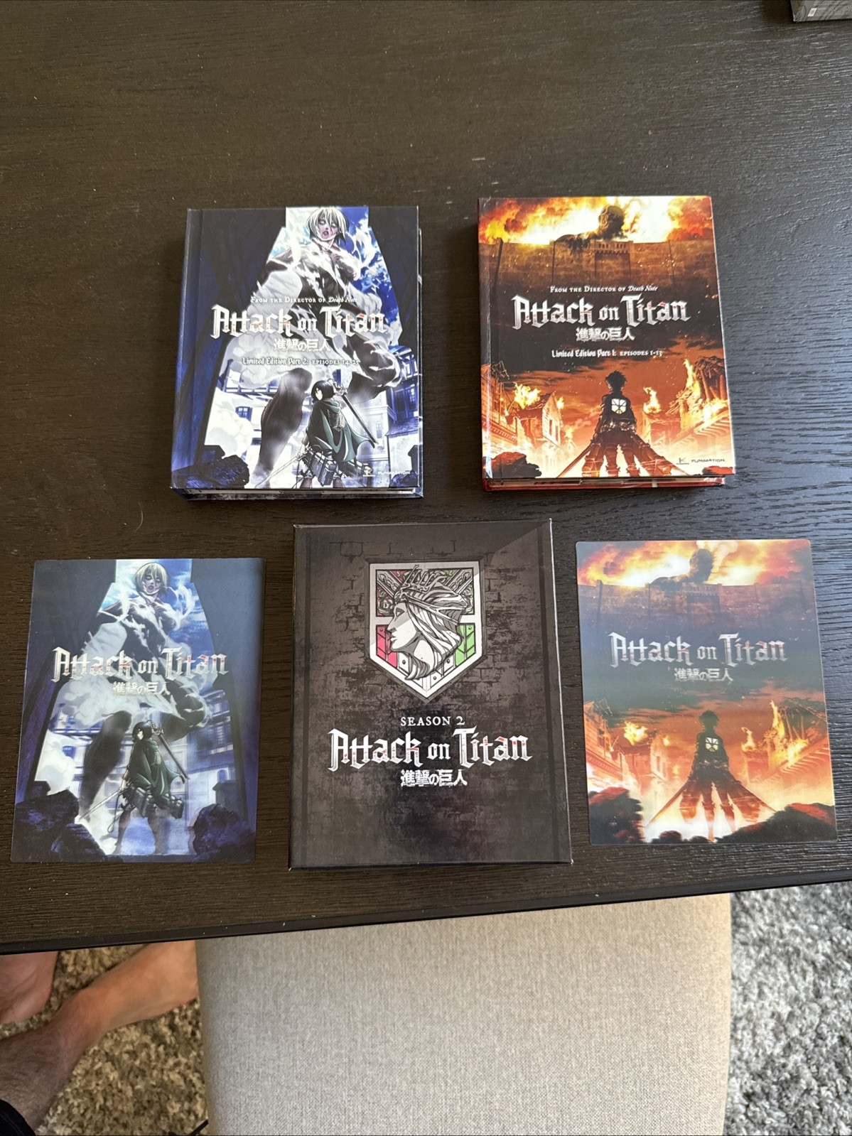 Attack On Titan Limited Edition Season 1 And Season 2 Blu-Ray And DVD