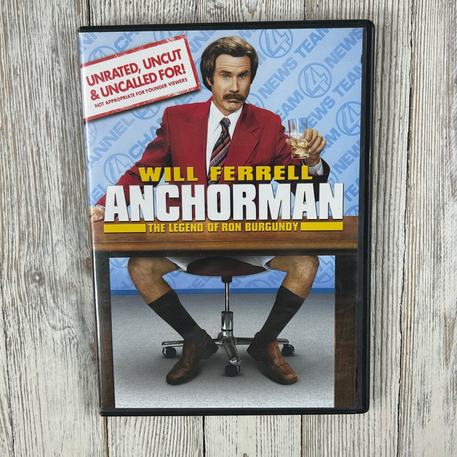 Anchorman The Legend of Ron Burgundy DVD 2004 Unrated Will Ferrell Adam McKay