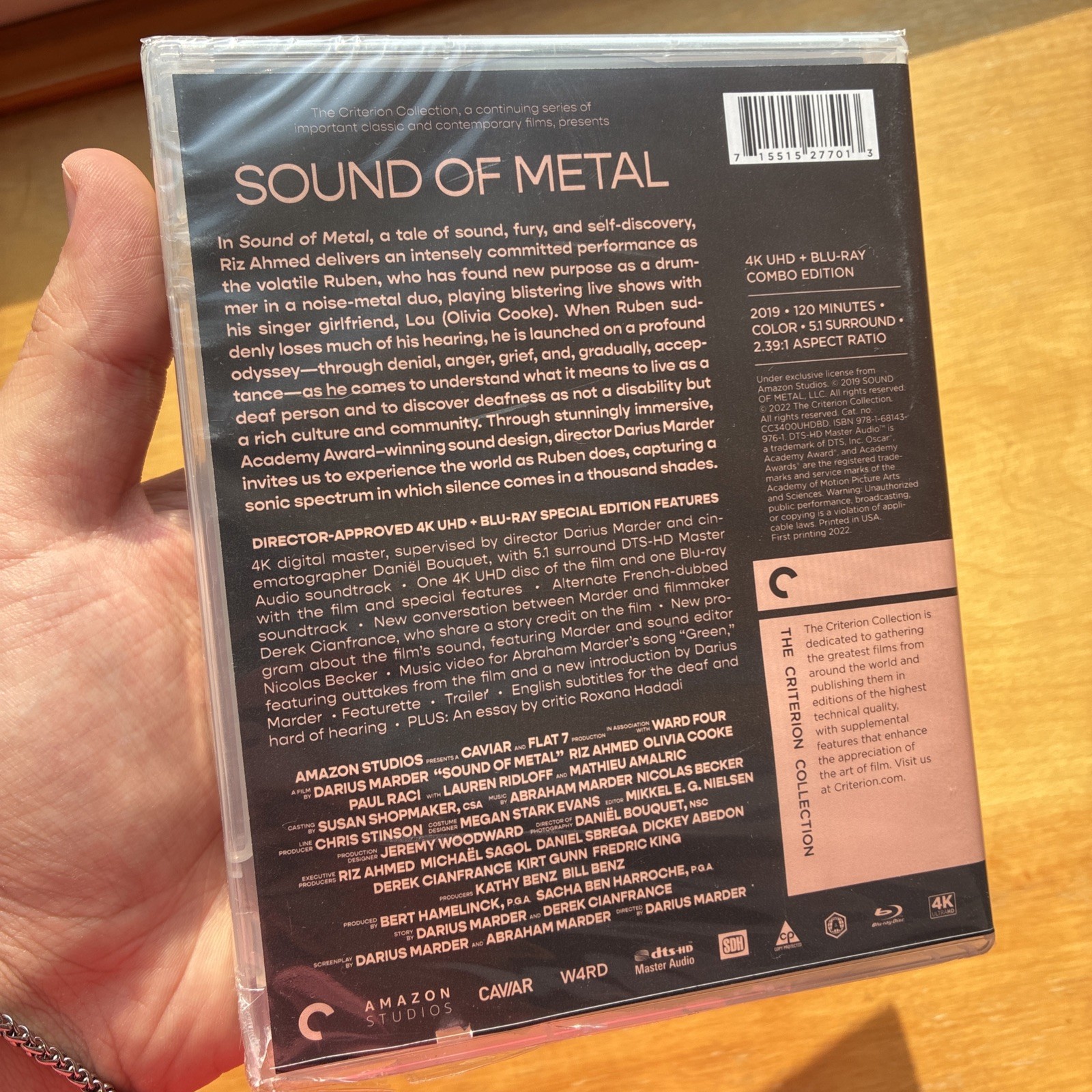 Sound of Metal (2019) Criterion Collection 4K UHD + Blu-Ray *SEALED, DMG TO BOX*
