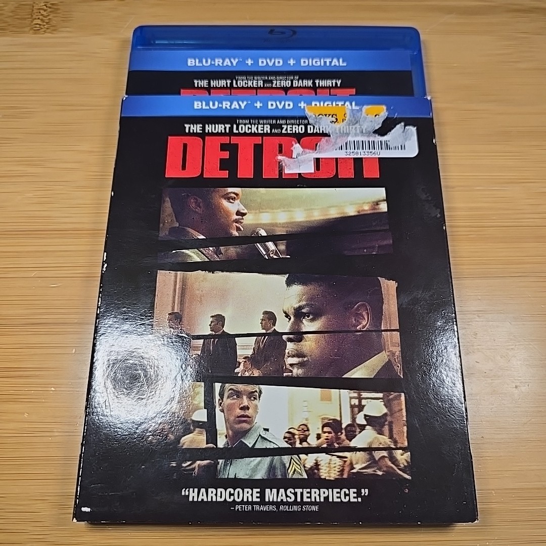 Detroit (Blu-Ray/DVD, 2017) Free Shipping! w/ SLIPCOVER