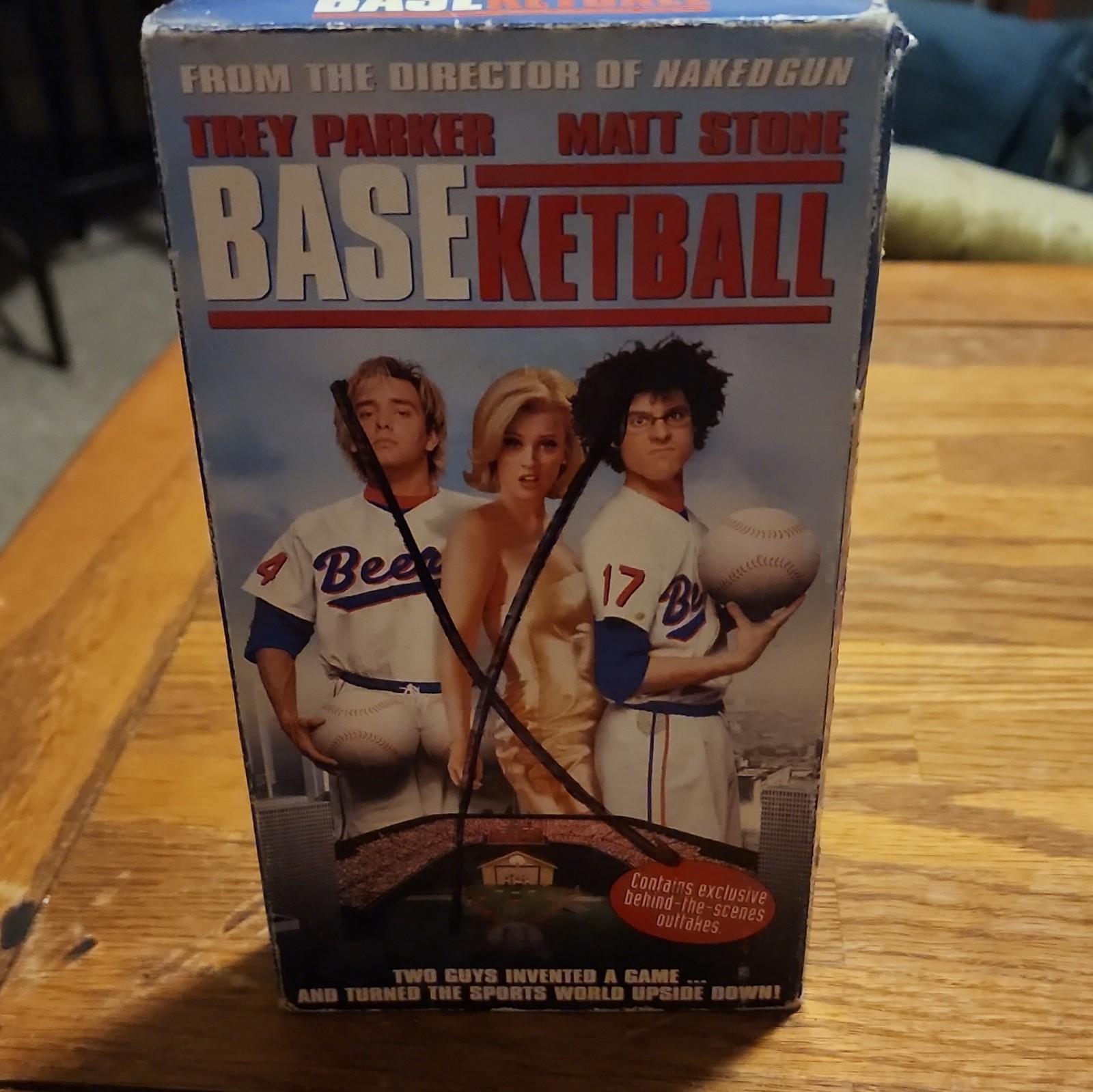 BASEKETBALL VHS (Universal, 1998) Trey Parker Matt Stone Comedy Play TESTED OOP