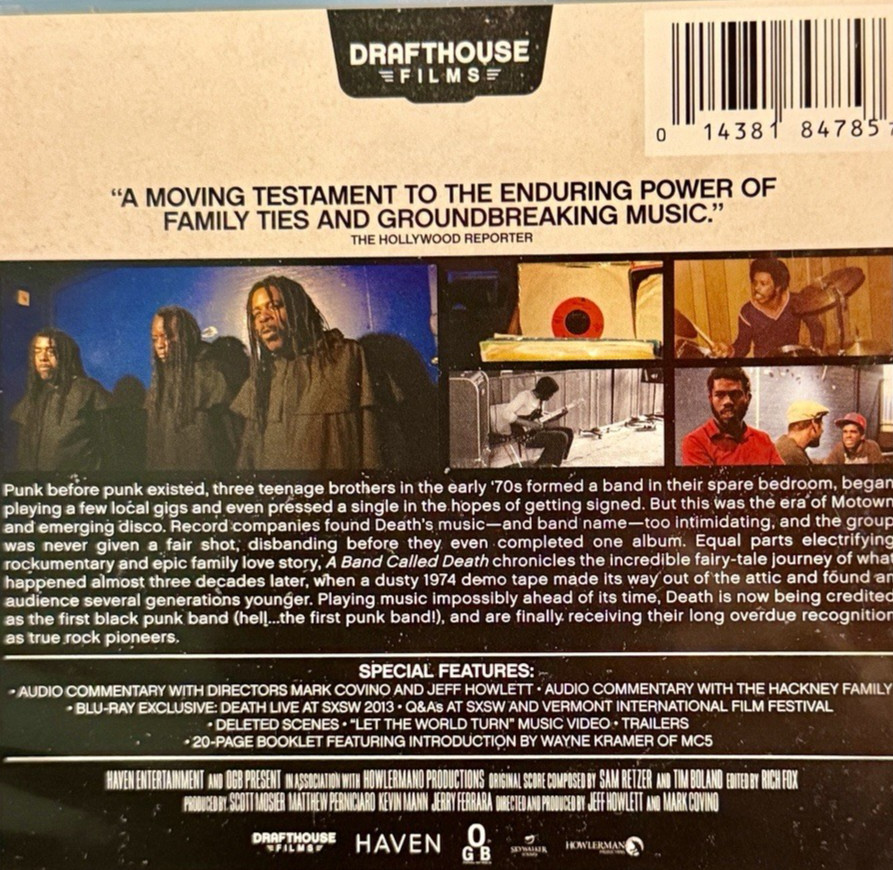 A Band Called Death Blu-ray 2013 Drafthouse Films Rare Documentary Like New OOP