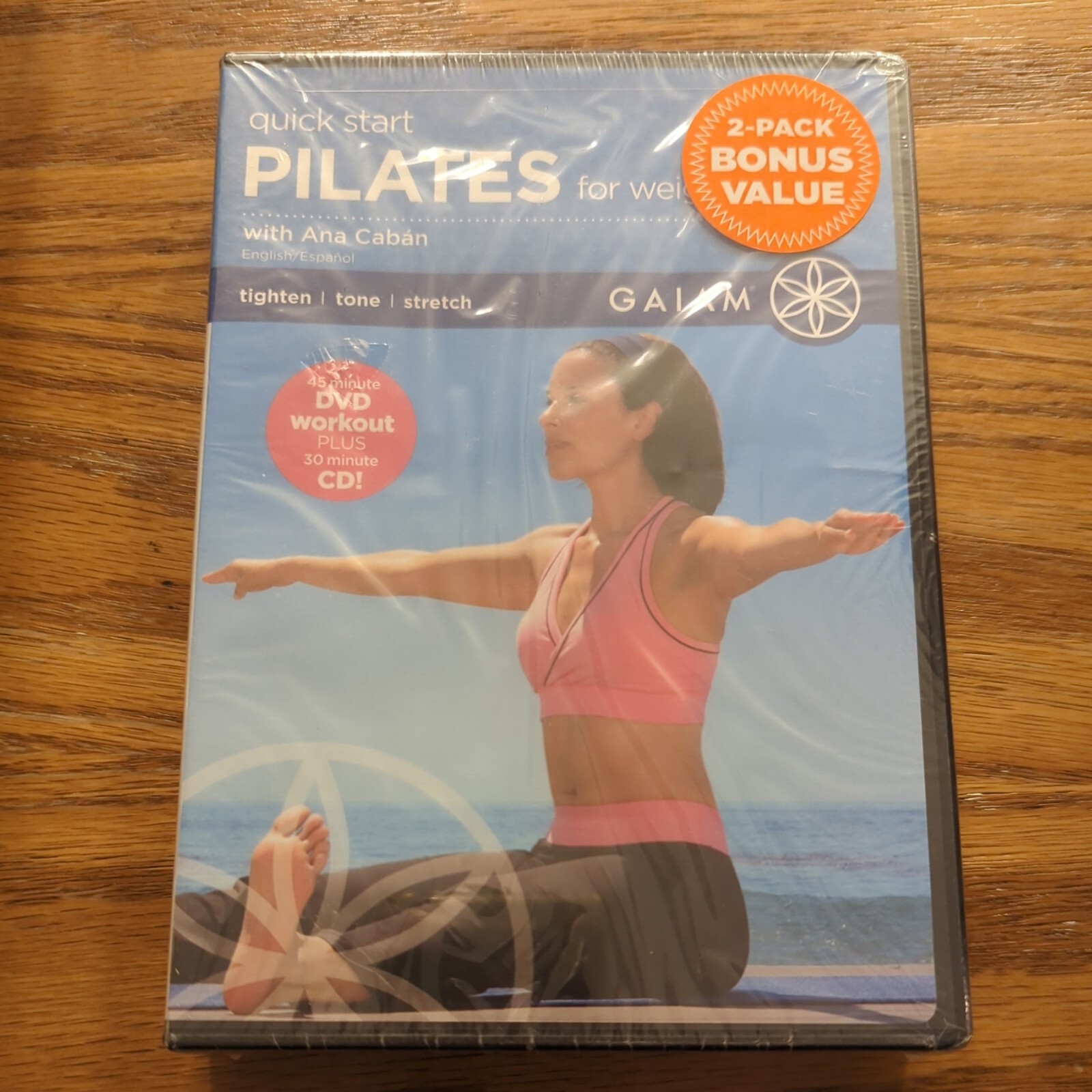 Gaiam Quick Start Pilates for Weight Loss & Pilates Core Challenge ,2 PACK,,NEW