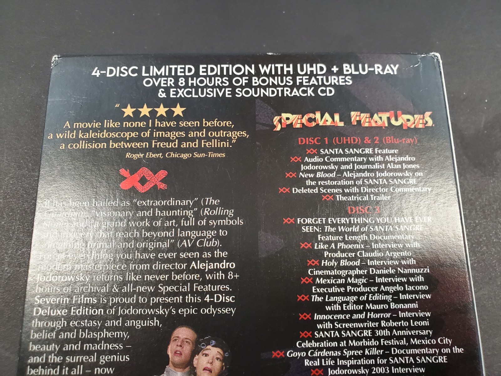 SANTA SANGRE (Blu-ray) SLIPCOVER CULT CLASSIC HORROR Alejandro Jodorowsky