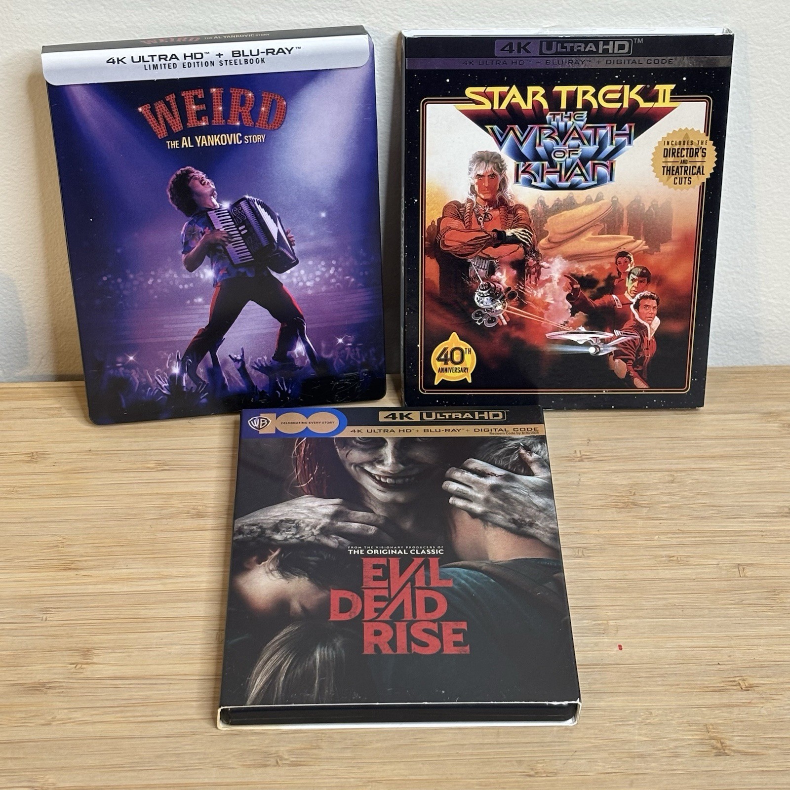 Star Trek II: The Wrath of Khan Weird Al Evil Dead Rise – 4K Ultra HD Lot
