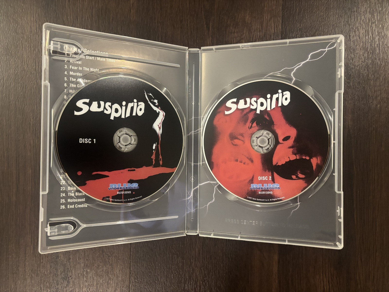 Suspiria (1977) Blue Underground 2-Disc Special Edition DVD