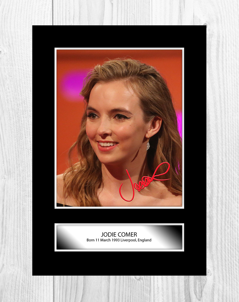 Jodie Comer Killing Eve 1 A4 reproduction signature poster choice of frame.