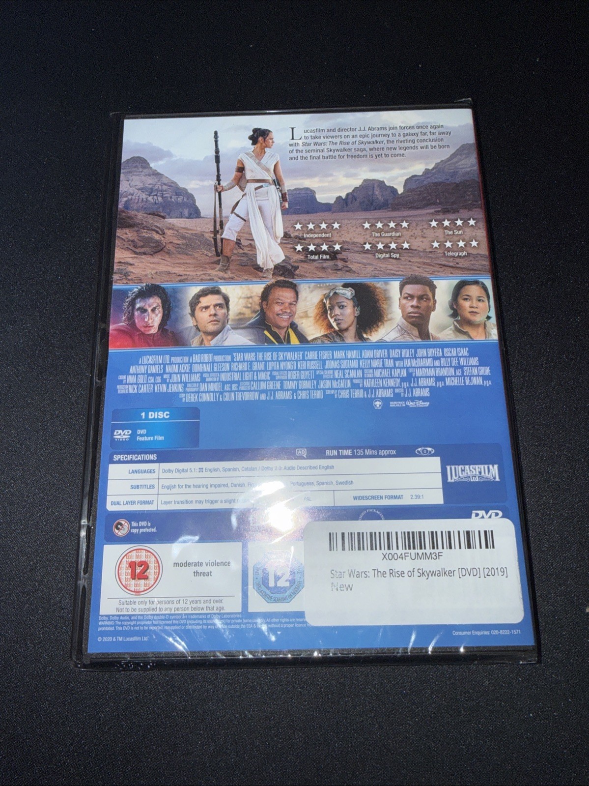 NEW Star Wars: The Rise of Skywalker J.J. Abrams Episode IX DVD 2019 SEALED