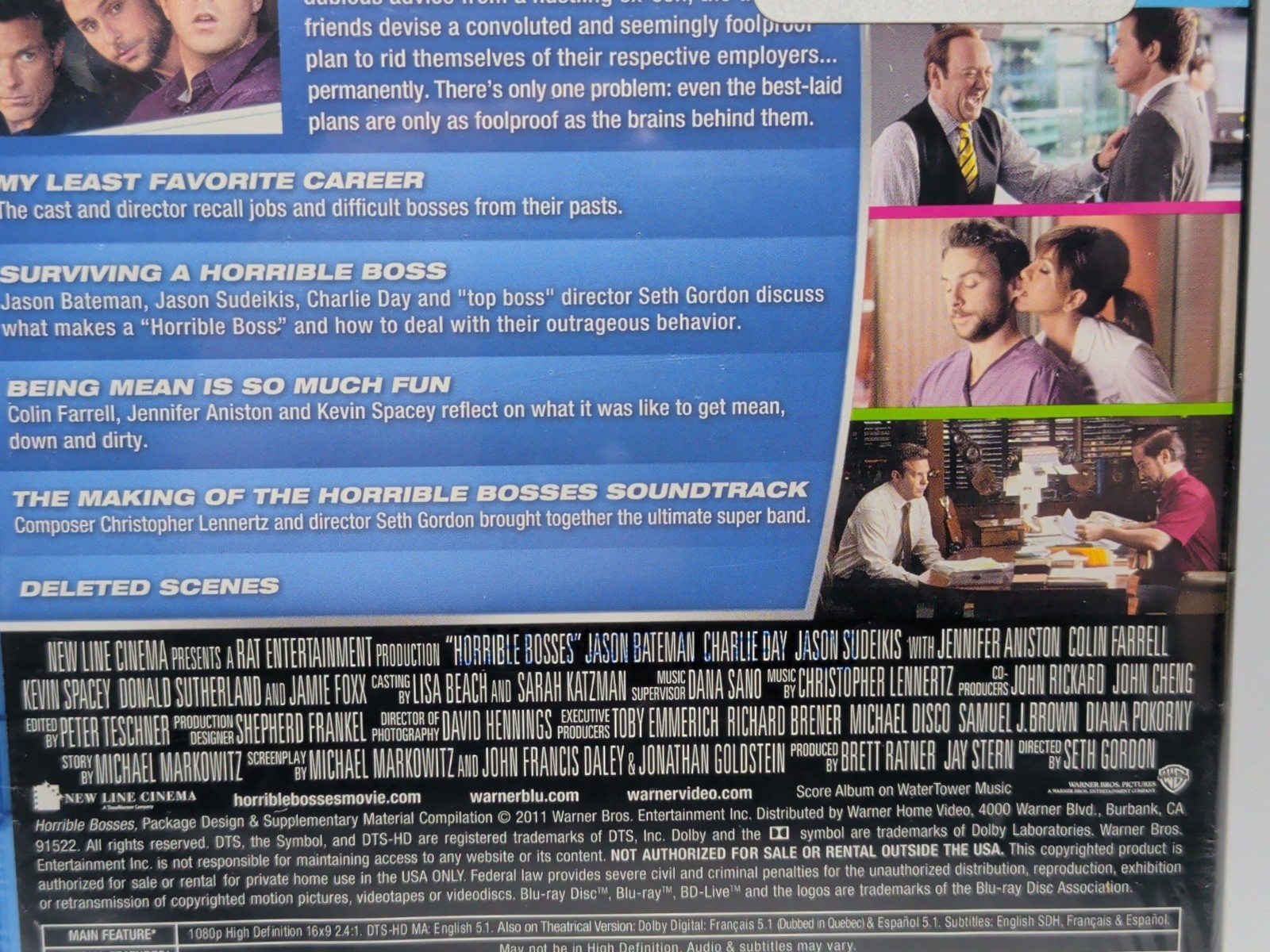✨New✨ Horrible Bosses (Blu-ray, 2-Disc Totally Inappropriate Edition) New Sealed