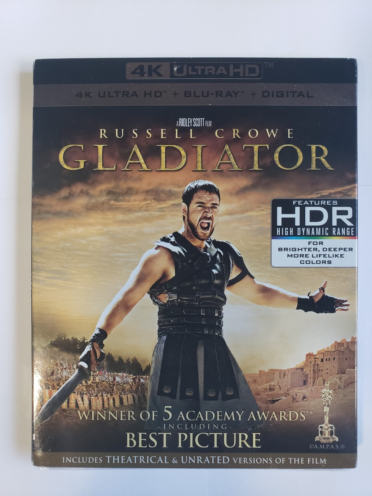 Gladiator (Ultra HD, 2000) – NEW with Slipcover