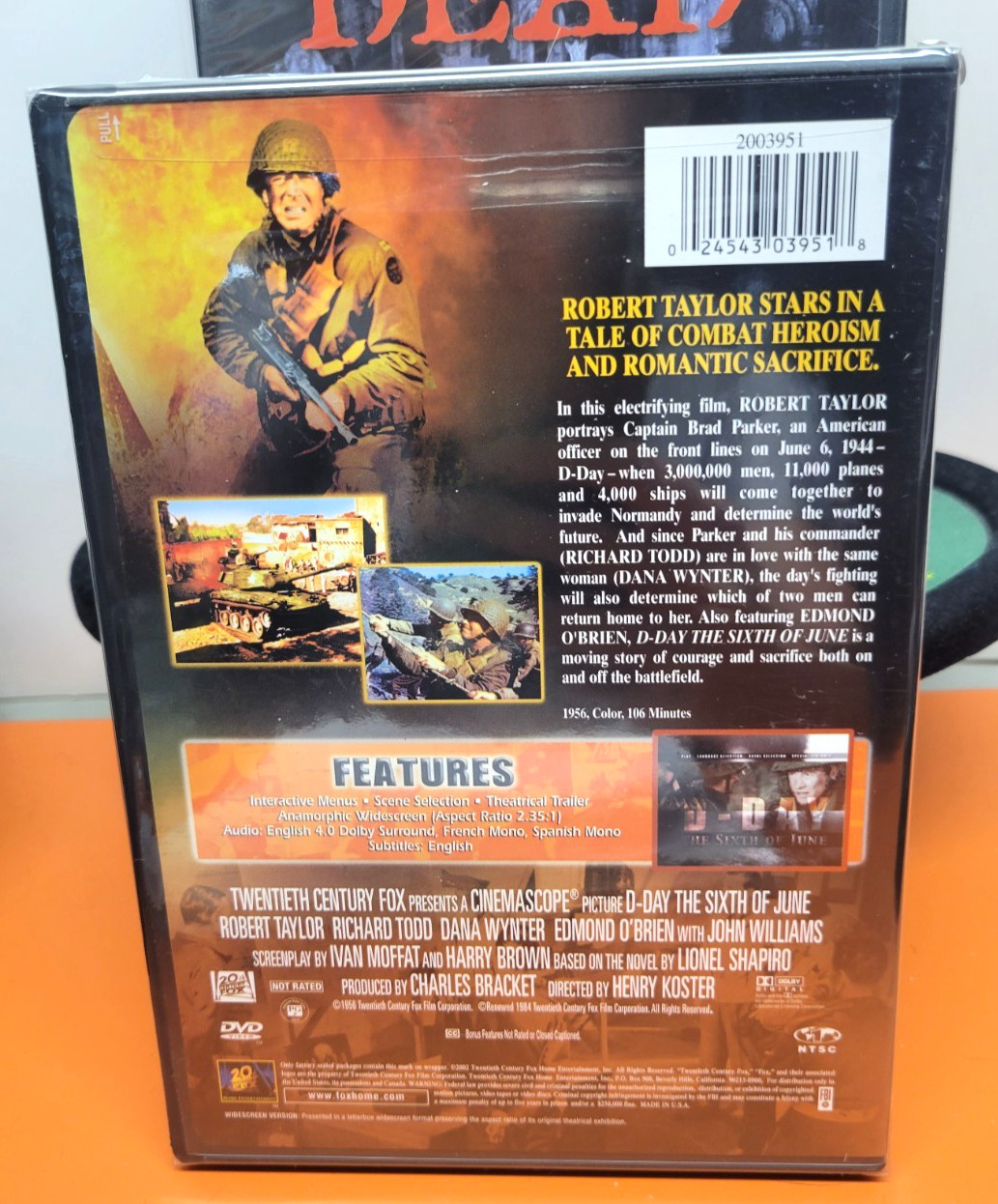 D-DAY THE SIXTH OF JUNE DVD ROBERT TAYLOR N/R 1984 REMASTERED NEW FACTORY SEALED