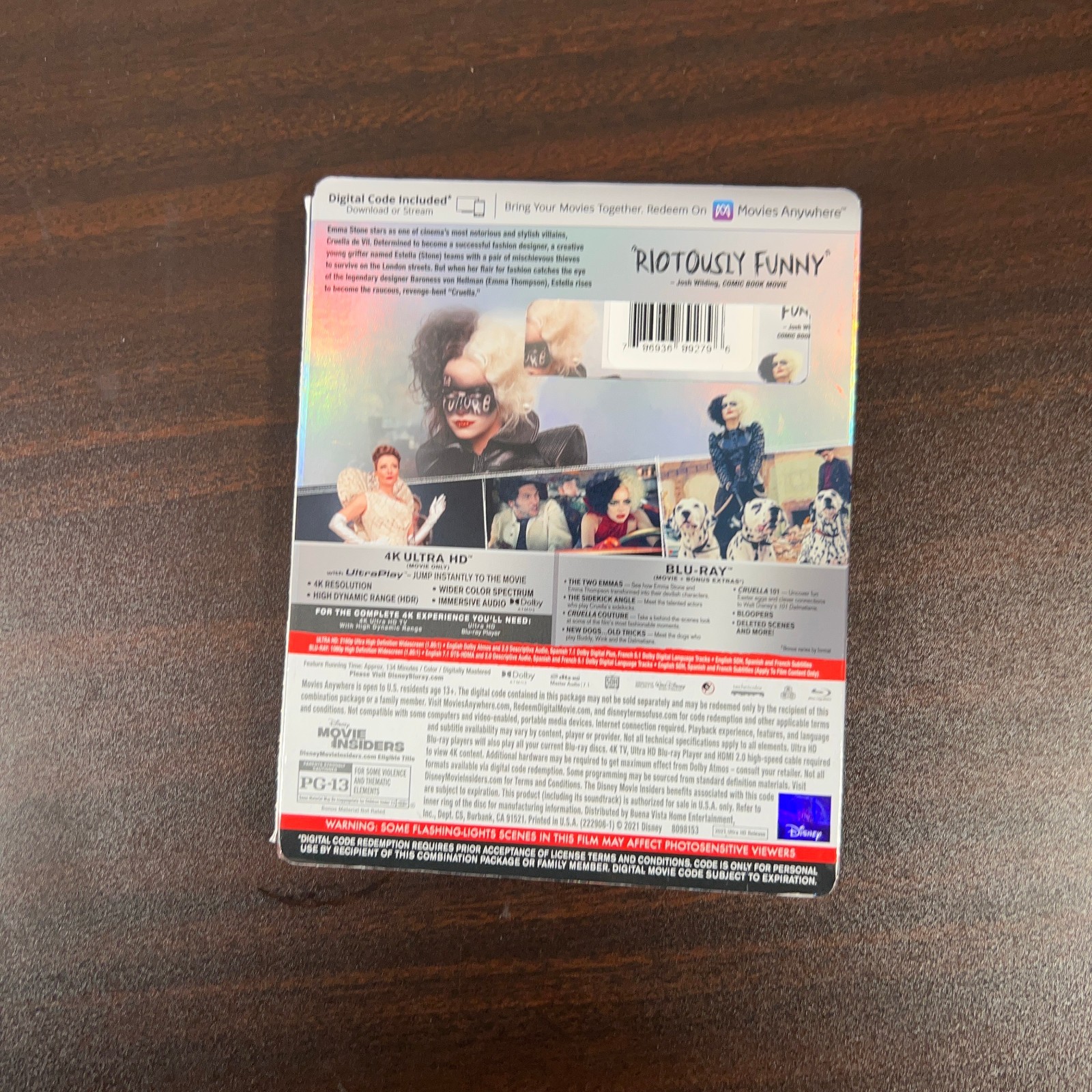 Cruella (4K UHD / Blu-ray + Digital) NEW Sealed with Slipcover