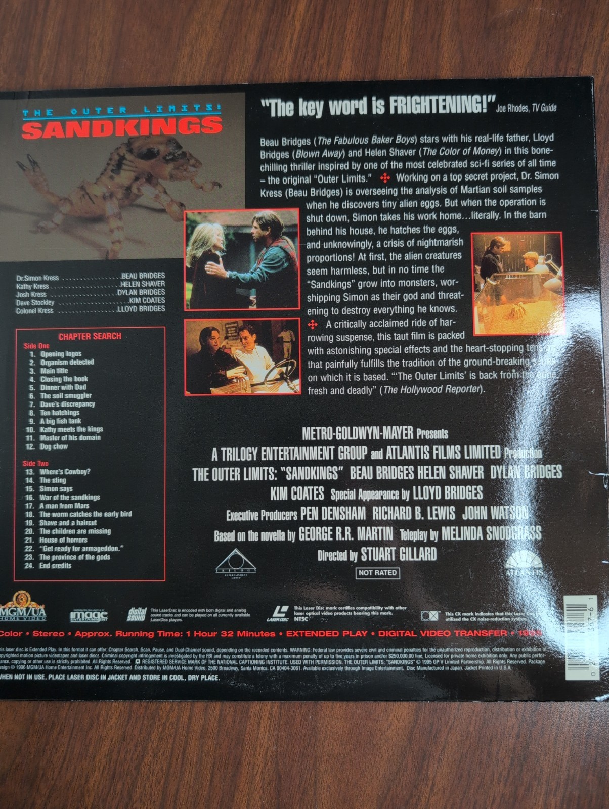 The Outer Limits Sandkings 1996 Laserdisc Lloyd Bridges George RR Martin