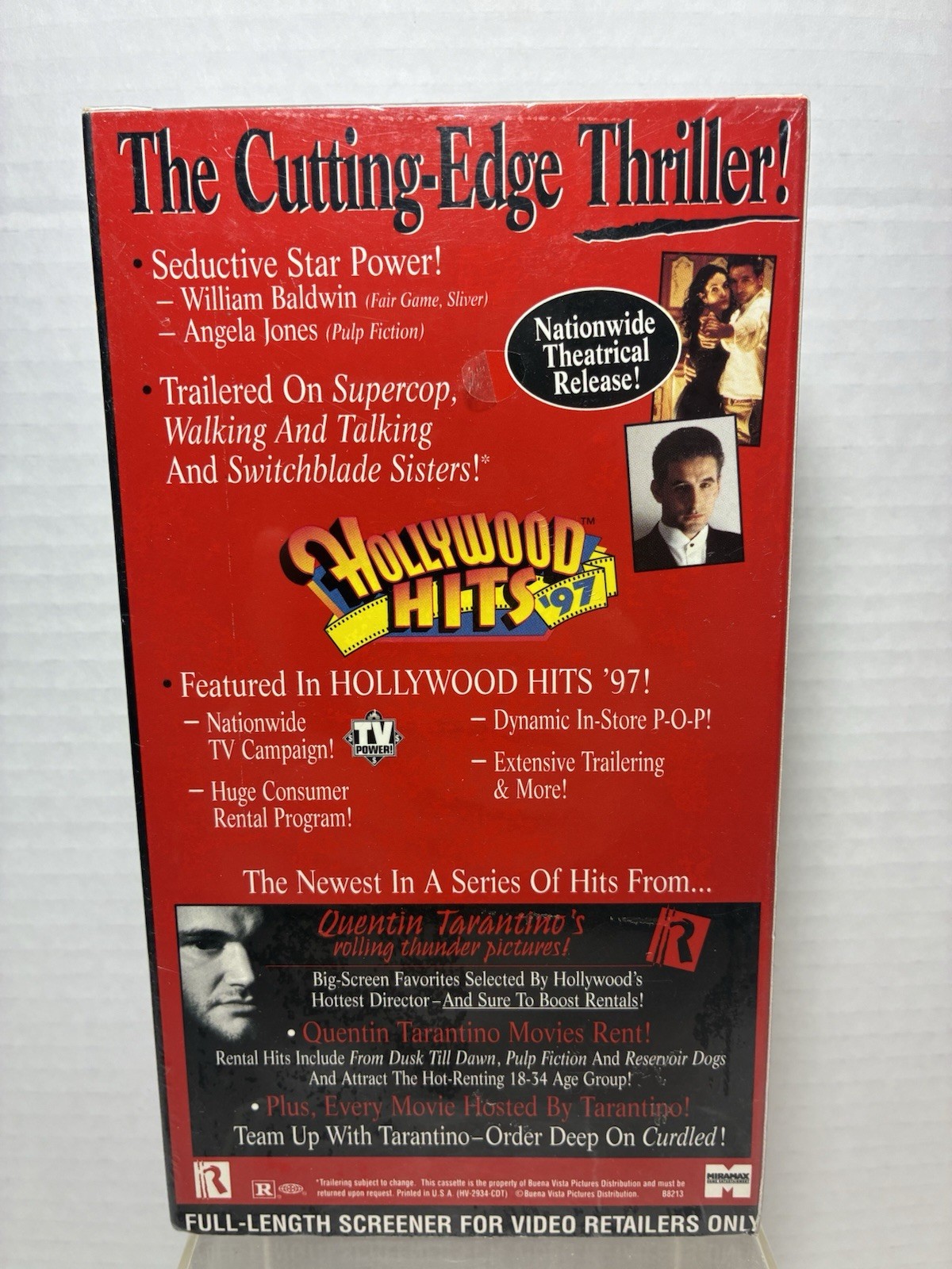 Curdled VHS Demo Screener Quentin Tarantino Rolling Thunder New Sealed