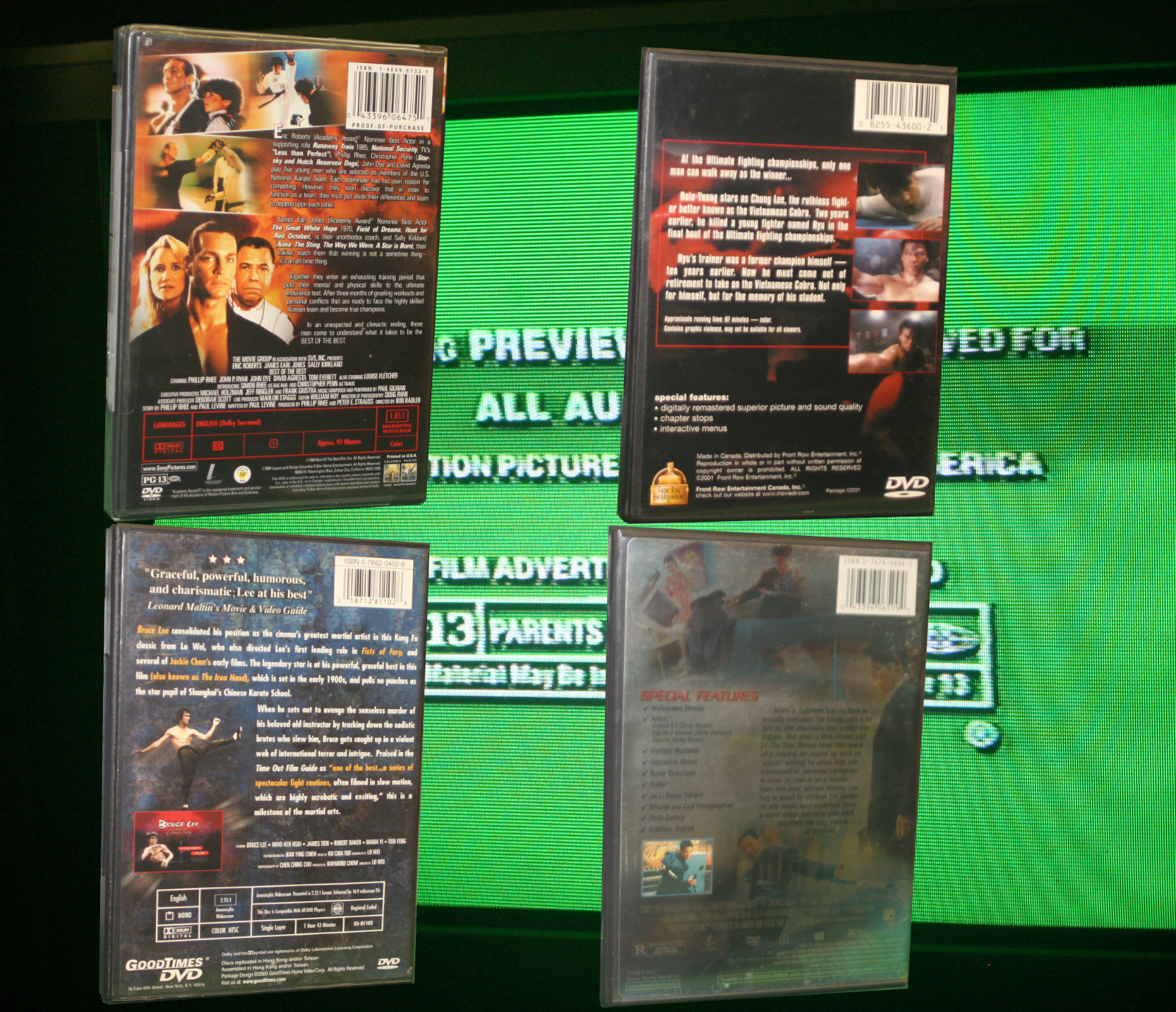 Bruce Lee & Jet Li Lot of 4 dvds NEW / Sealed / MINT / Bolo Yueng