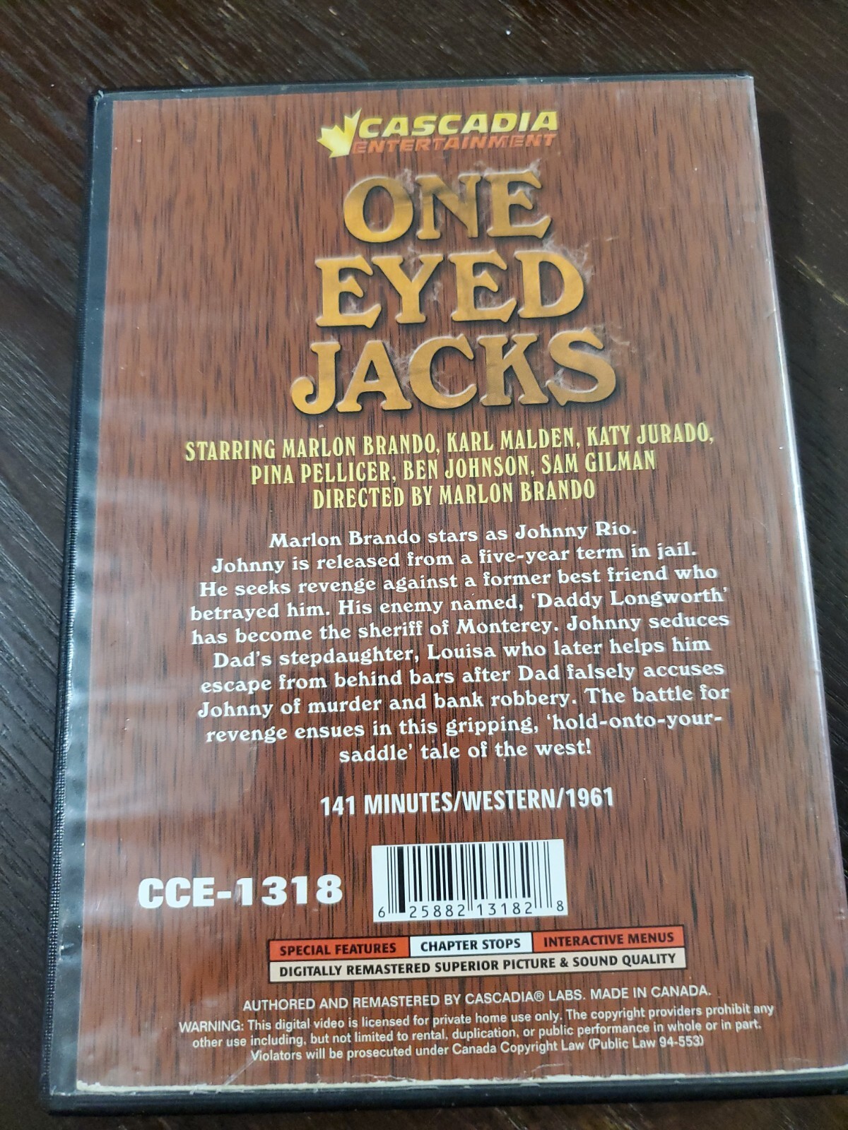 one eyed jacks dvd cascadia entertainment