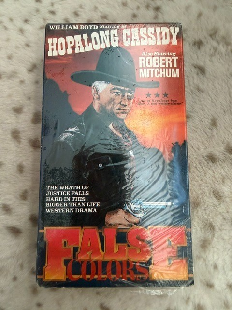 FALSE COLORS VHS HOPALONG CASSIDY WILLIAM BOYD ROBERT MITCHUM