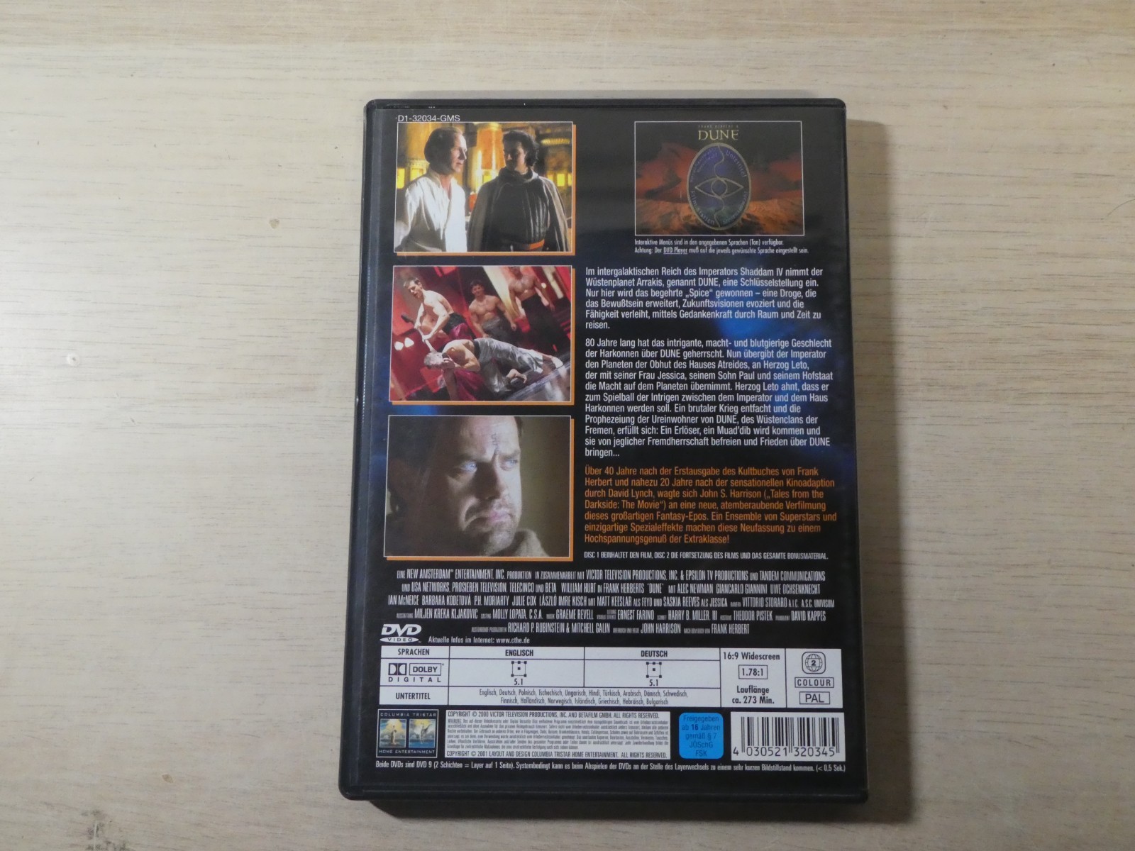 Dune Der Wustenplanet TV Miniseries DVD 2 Disc Set Region 2 William Hurt Herbert