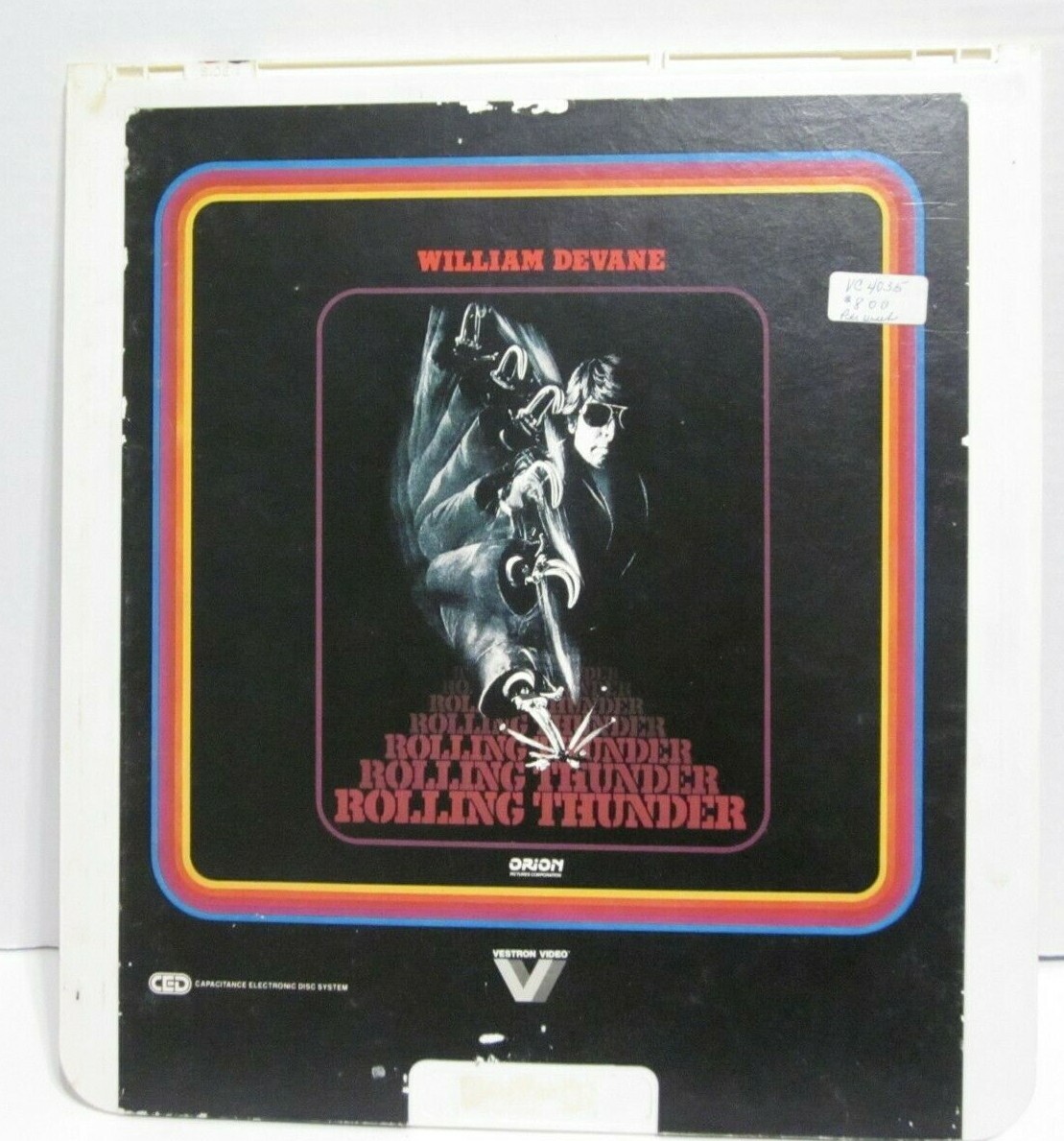 Rolling Thunder William Devane CED 1977 VideoDisc Vietnam Vestron