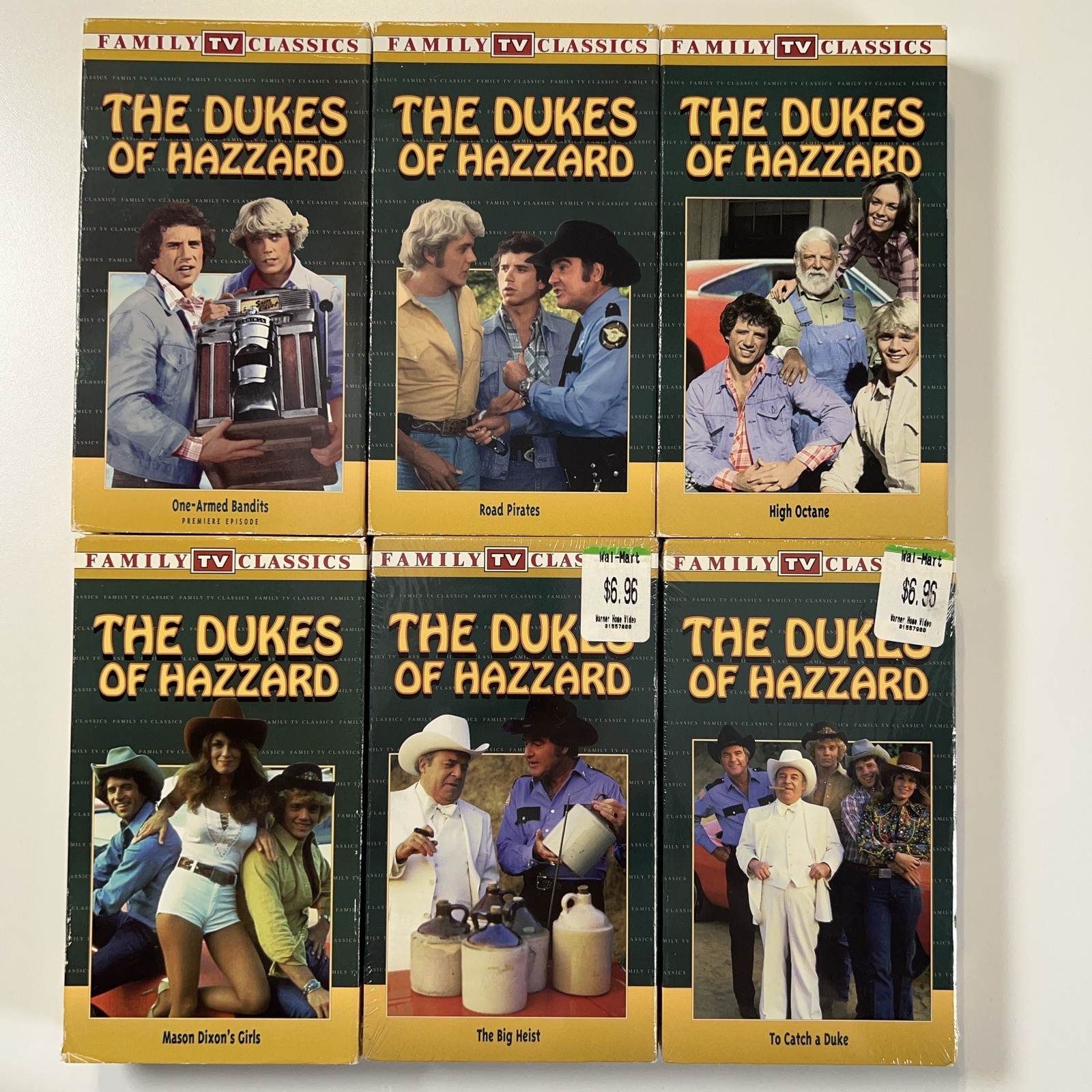 The Dukes of Hazzard Family TV Classics VHS Lot of 6 With Pilot Premiere Episode