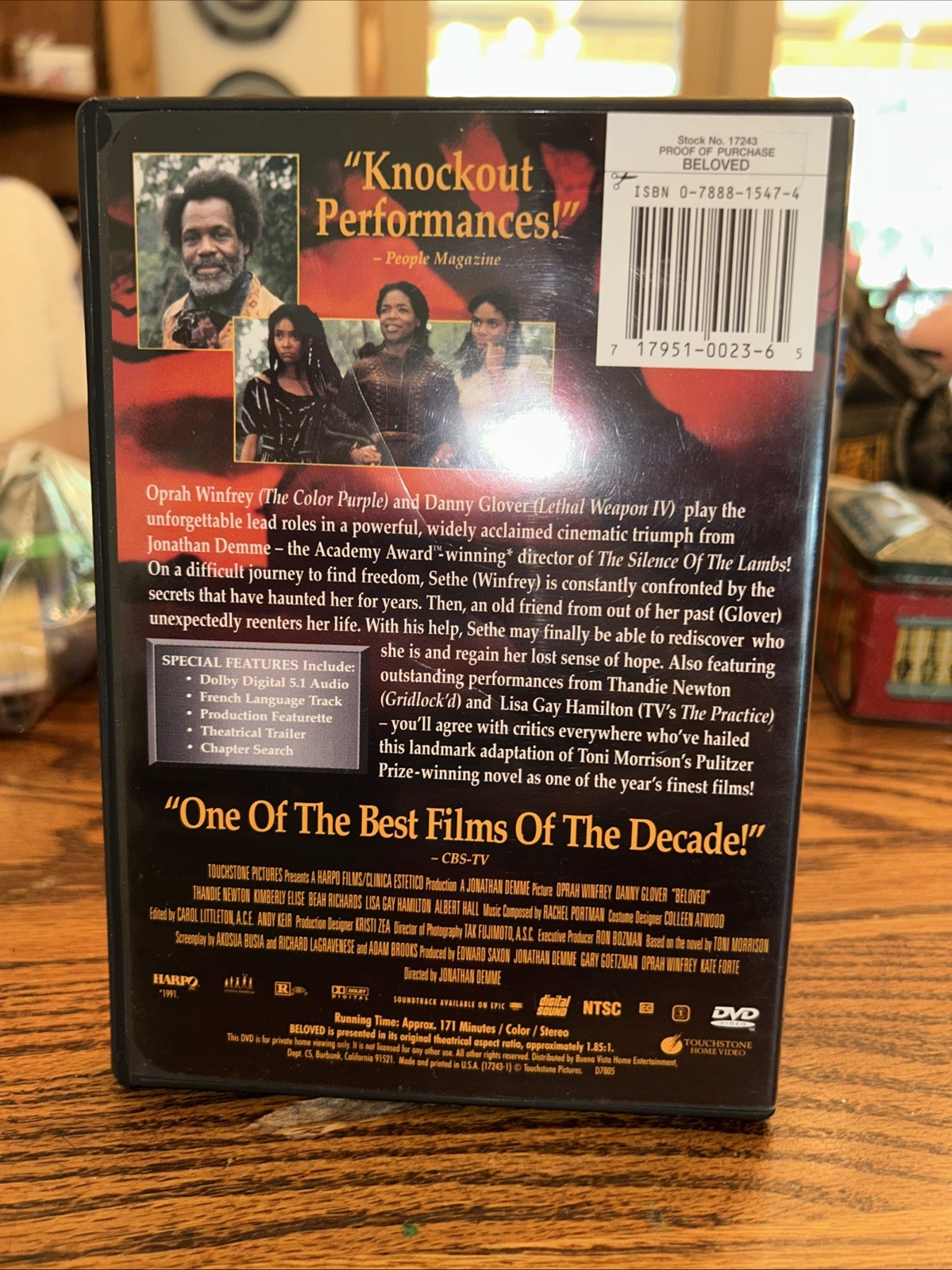 Beloved (DVD, 1998) Oprah Winfrey / Danny Glover – Ships Fast Same Day