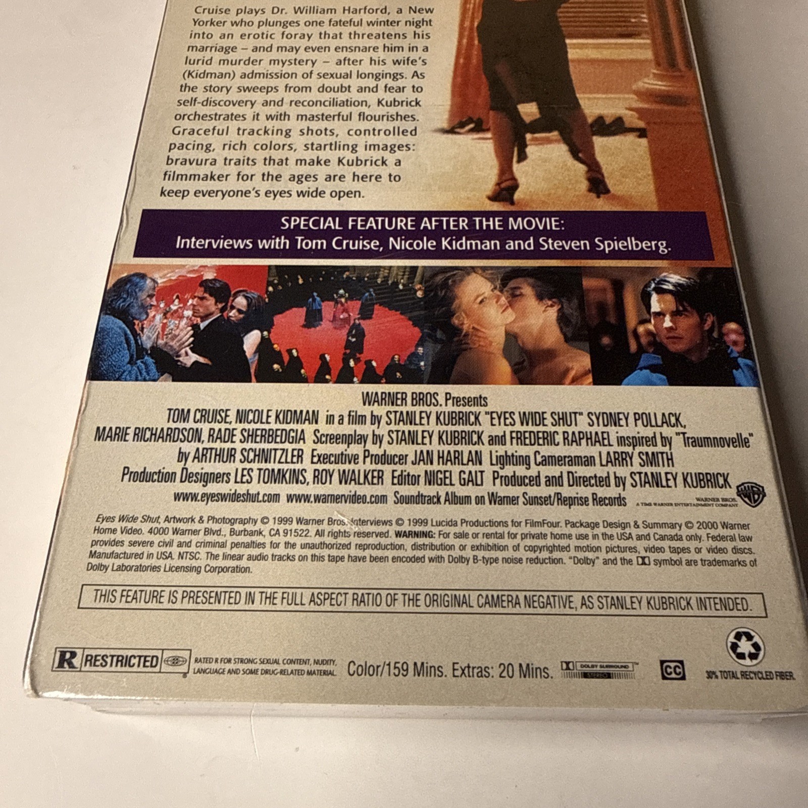 Eyes Wide Shut VHS 1999 Watermarks STANLEY KUBRICK Nicole Kidman Tom Cruise NEW