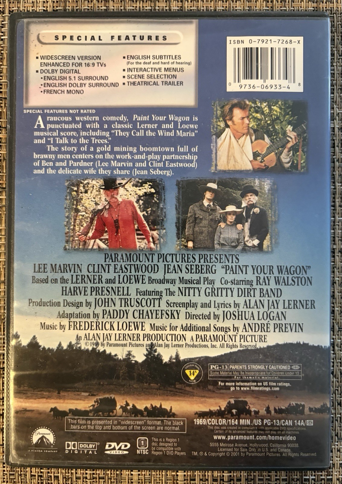 Paint Your Wagon DVD Widescreen Subtitles Eastwood Marvin PG-13 Joshua Logan