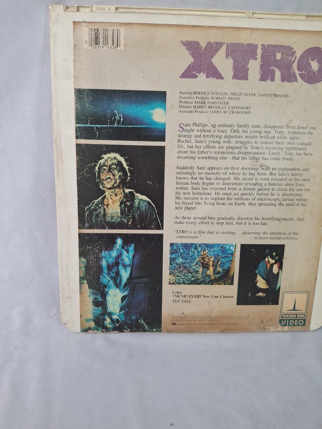 XTRO (RCA CED VideoDisc 1982) ** CULT CLASSIC HORROR Tested Working