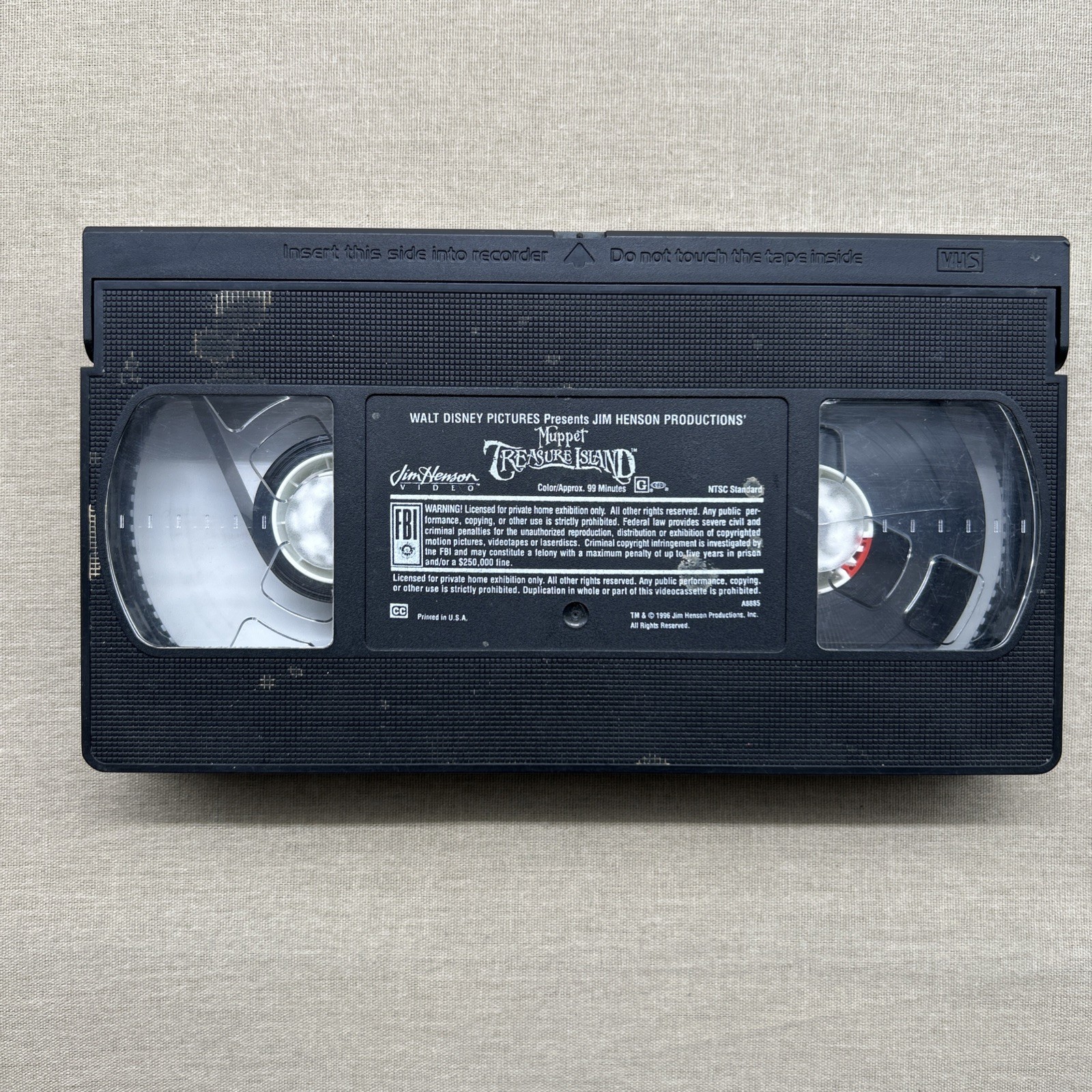 Muppet Treasure Island (VHS 1996) Jim Henson Walt Disney Musical Comedy Kermit +