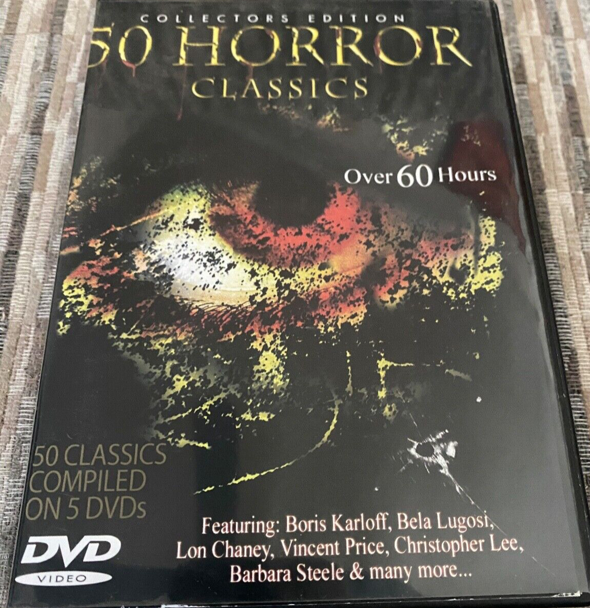 50 Horror Movie Classics-5 DVD Collectors Edition (2005) 60+hrs -MINT CONDITION