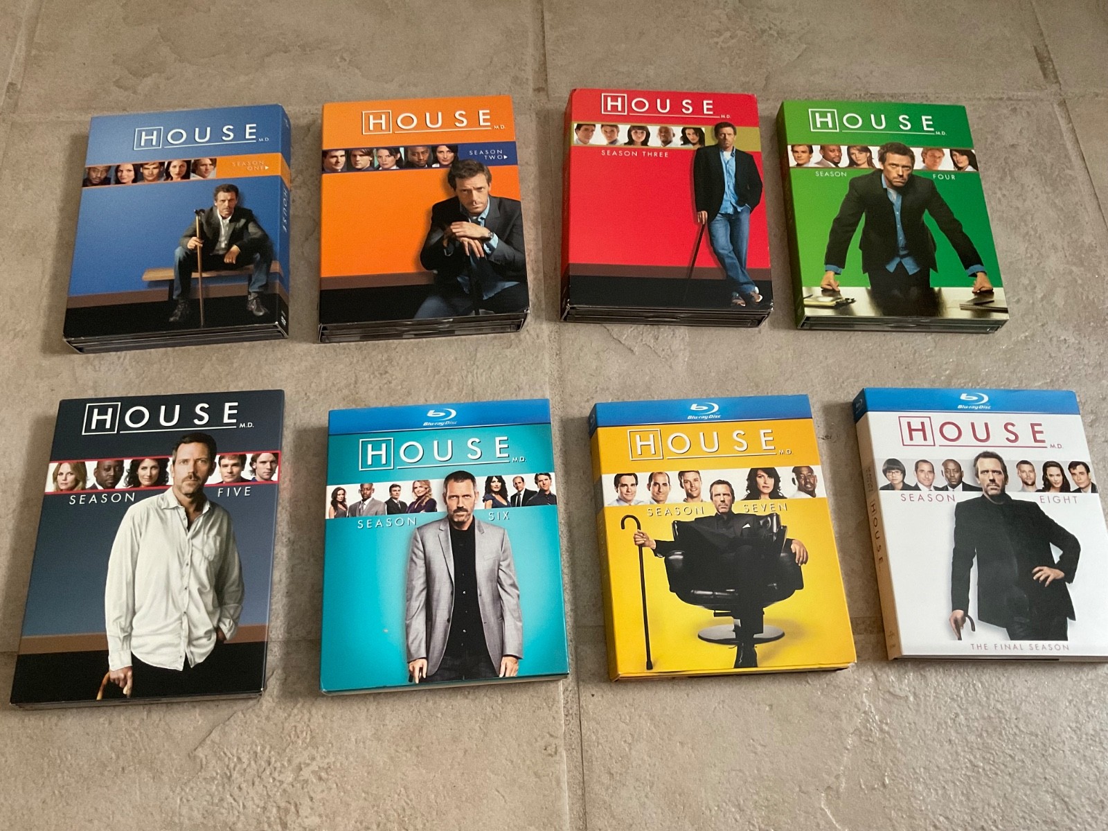 House MD. Complete Series (Season 1,2,3,4,5 DVD, Season 6,7,8 Blu-ray)