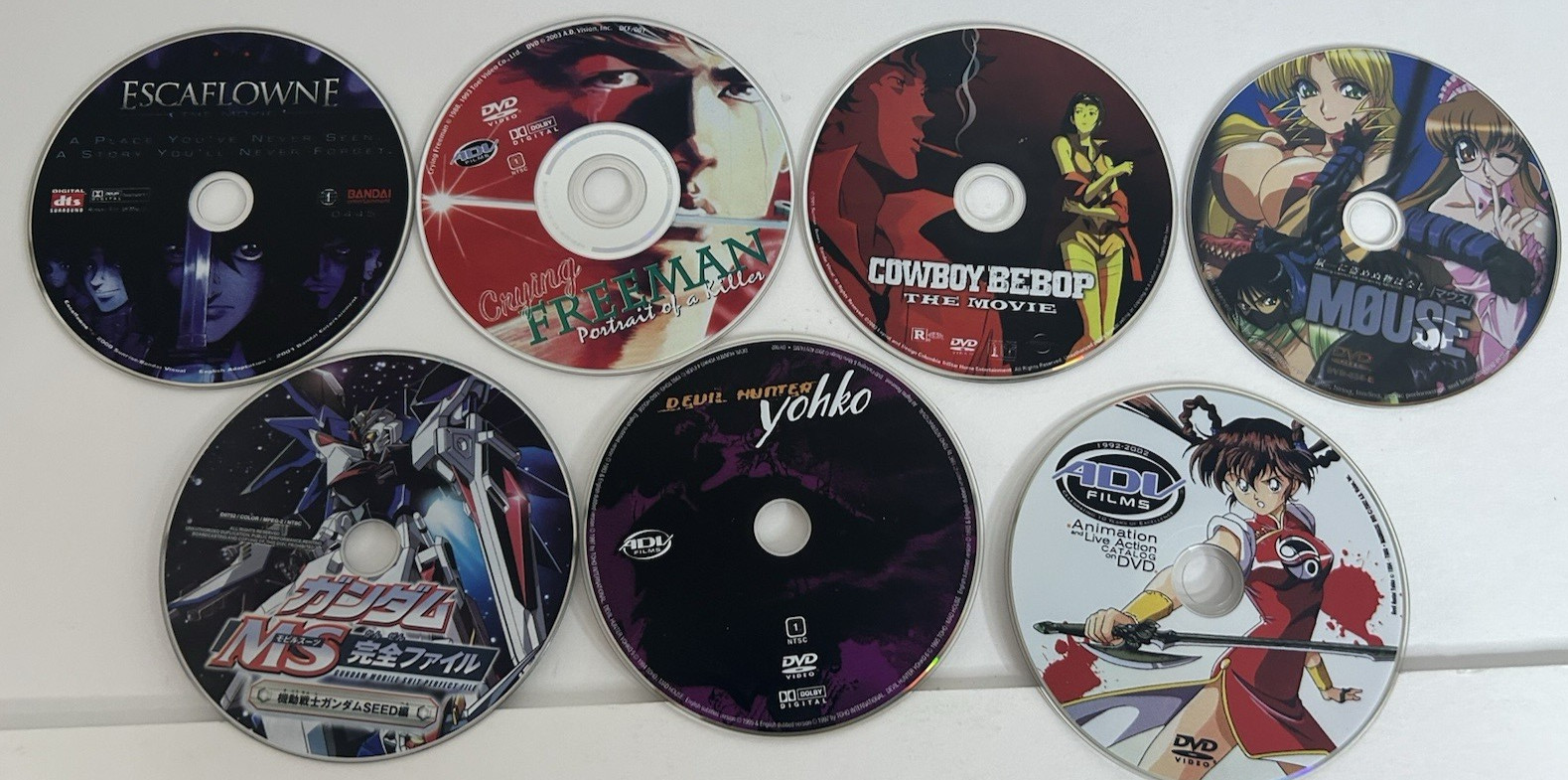 Large Mixed Lot Of 31 Anime Cartoon Movie DVDs Disc Only