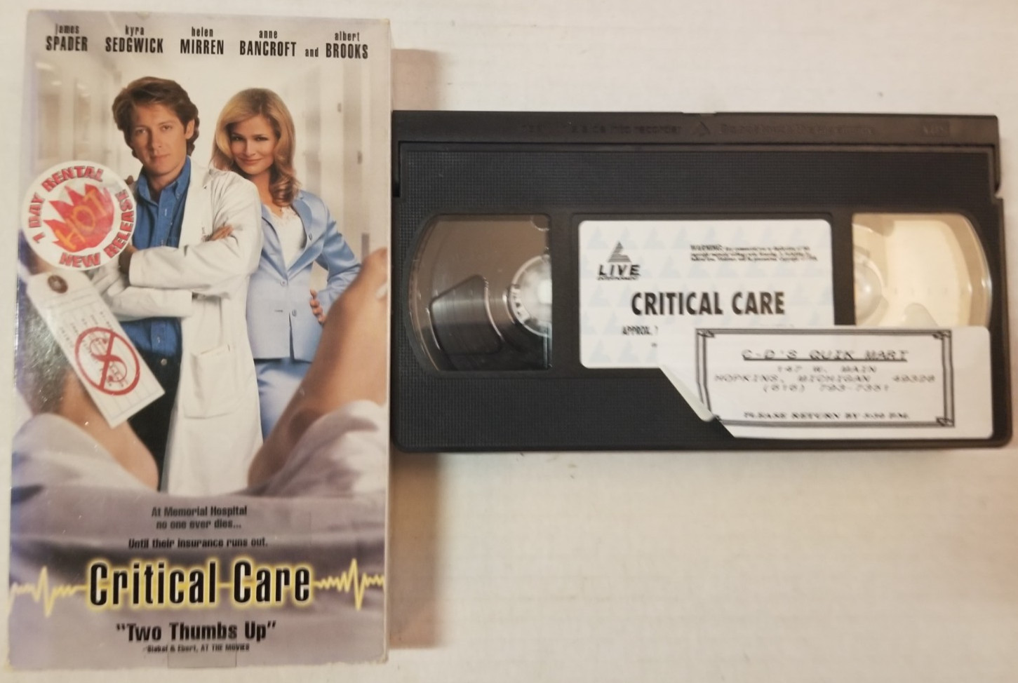 📼 VINTAGE 📼 Critical Care 📼 (VHS, 1998) 📼 Former Rental 📼 TESTED 📼